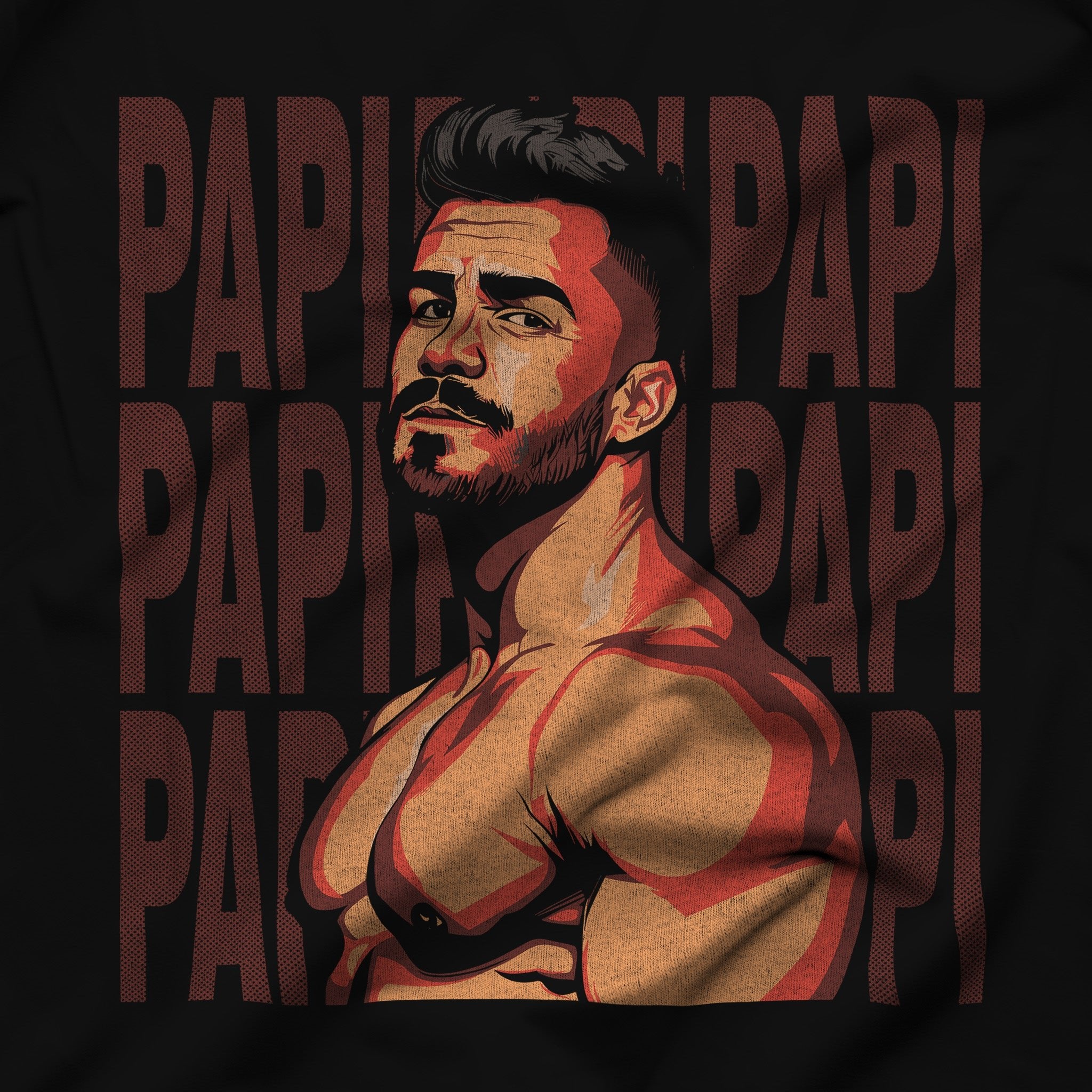 Papi Charm Tee – For the Man Who Commands Attention - Hunky Tops #color_Black