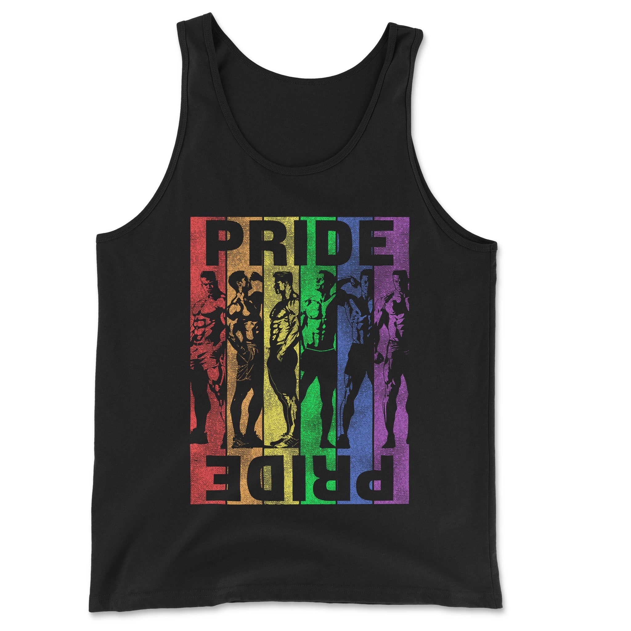 Pride Power Tank Top – Unleash Your Colors - Hunky Tops #color_Black