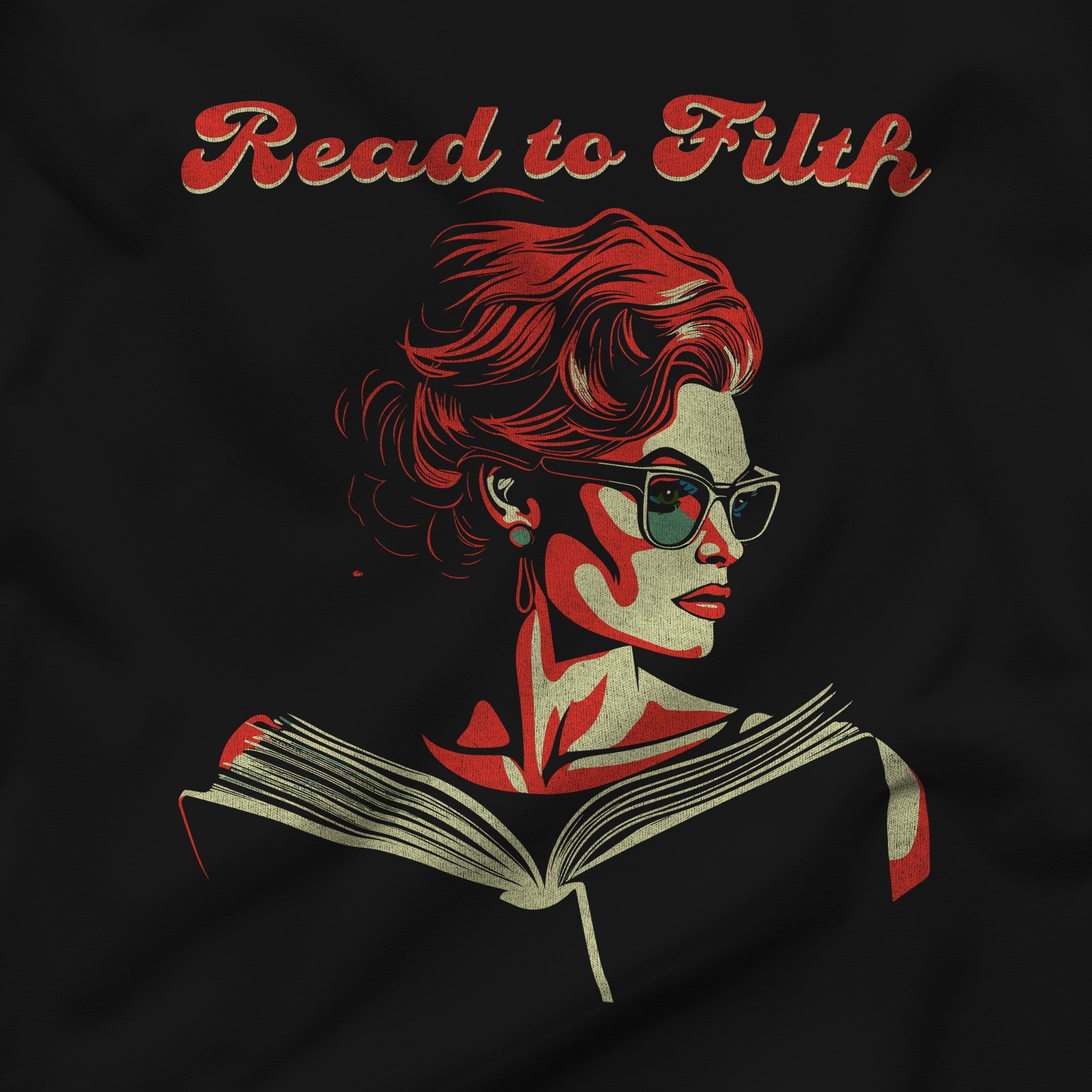"Read to Filth" Drag Queen T-Shirt - Hunky Tops #color_Black