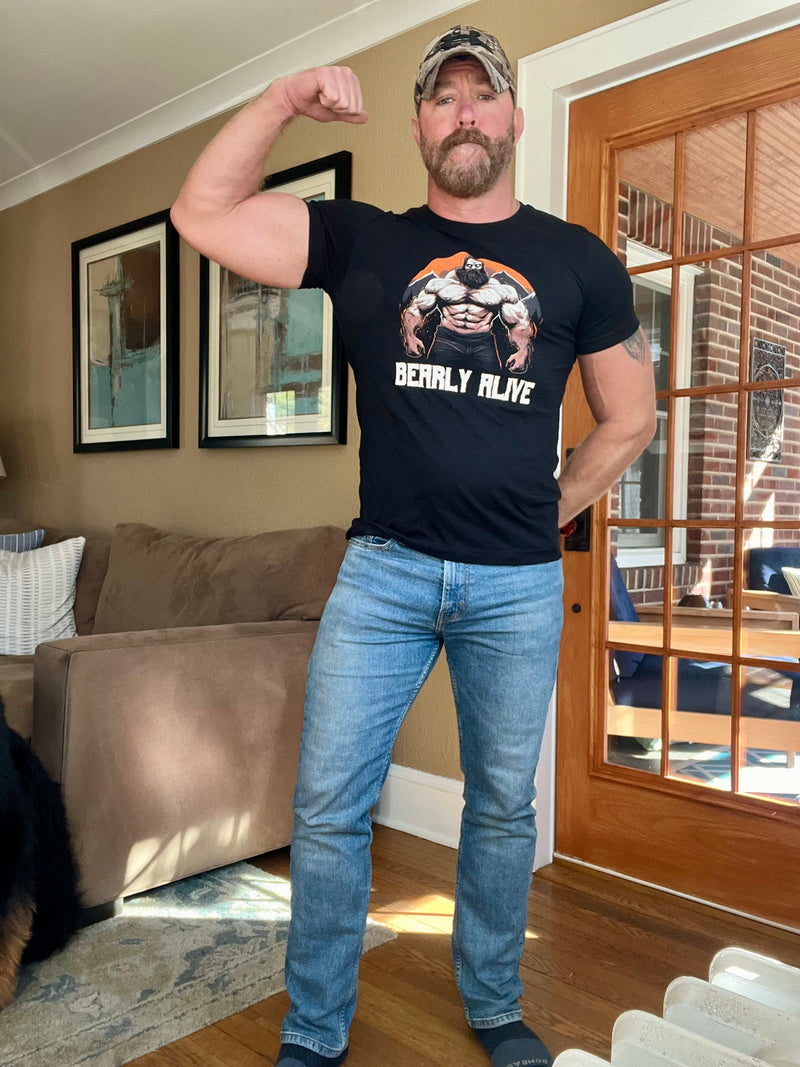 musclebearrich wearing Hunky Tops