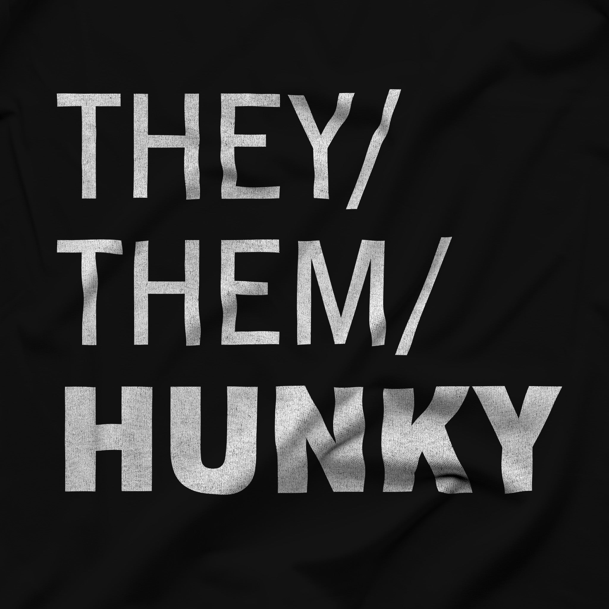 They / Them / Hunky Pronouns Pocket Tee - Hunky Tops #color_Black
