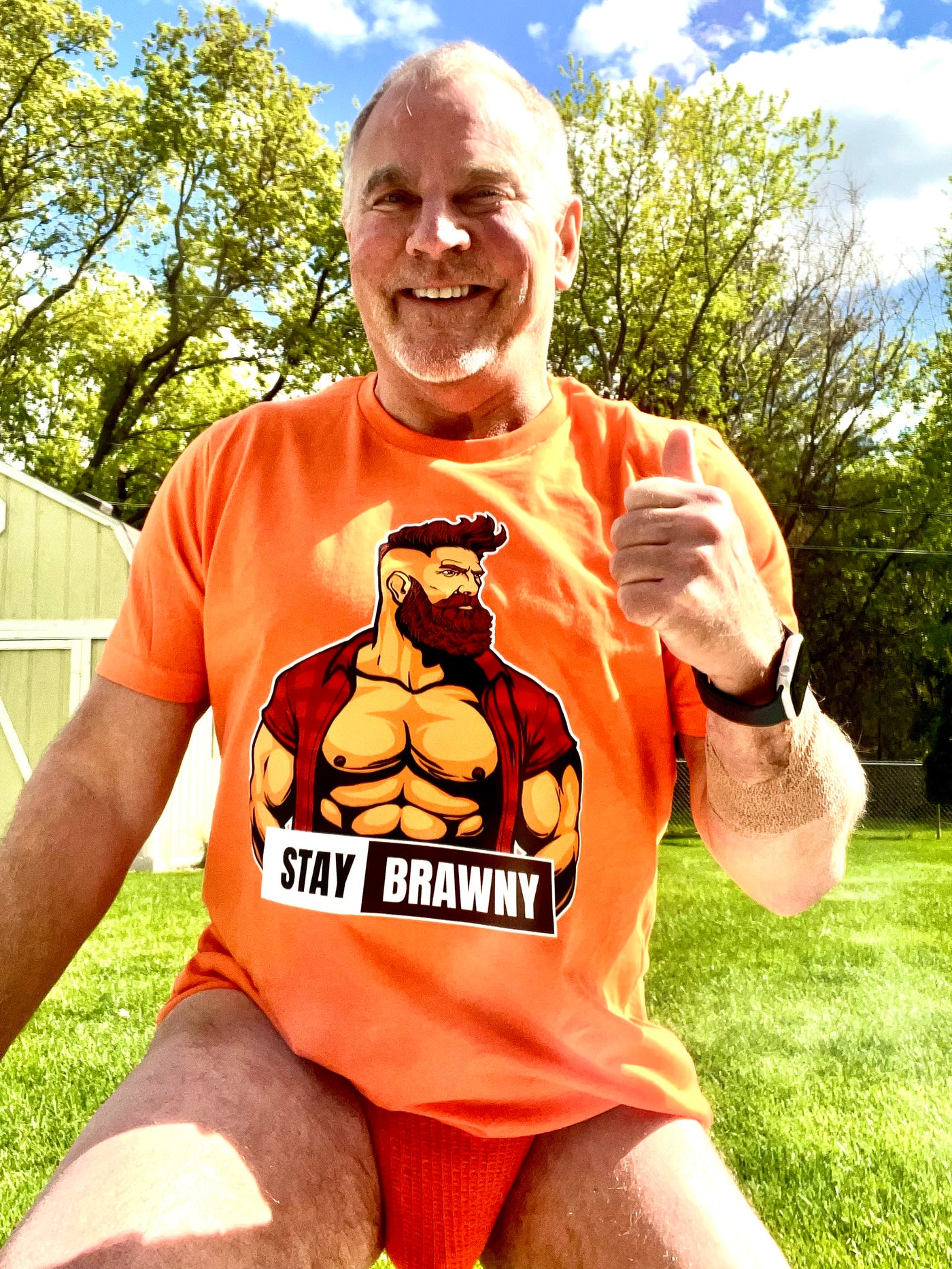 Tim wearing the Stay Brawny T-Shirt