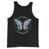 "Trans is Beautiful, Defend Trans Rights" Tank Top - Hunky Tops#color_Black