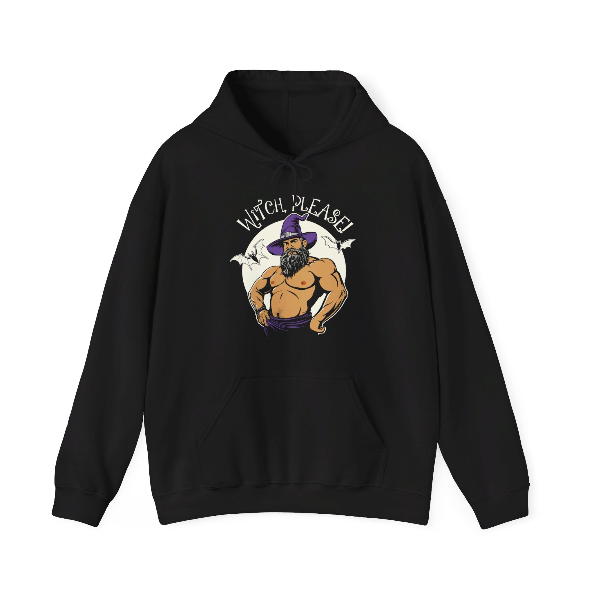 Witch, Please! Gay Halloween Hoodie - Hunky Tops #color_Black