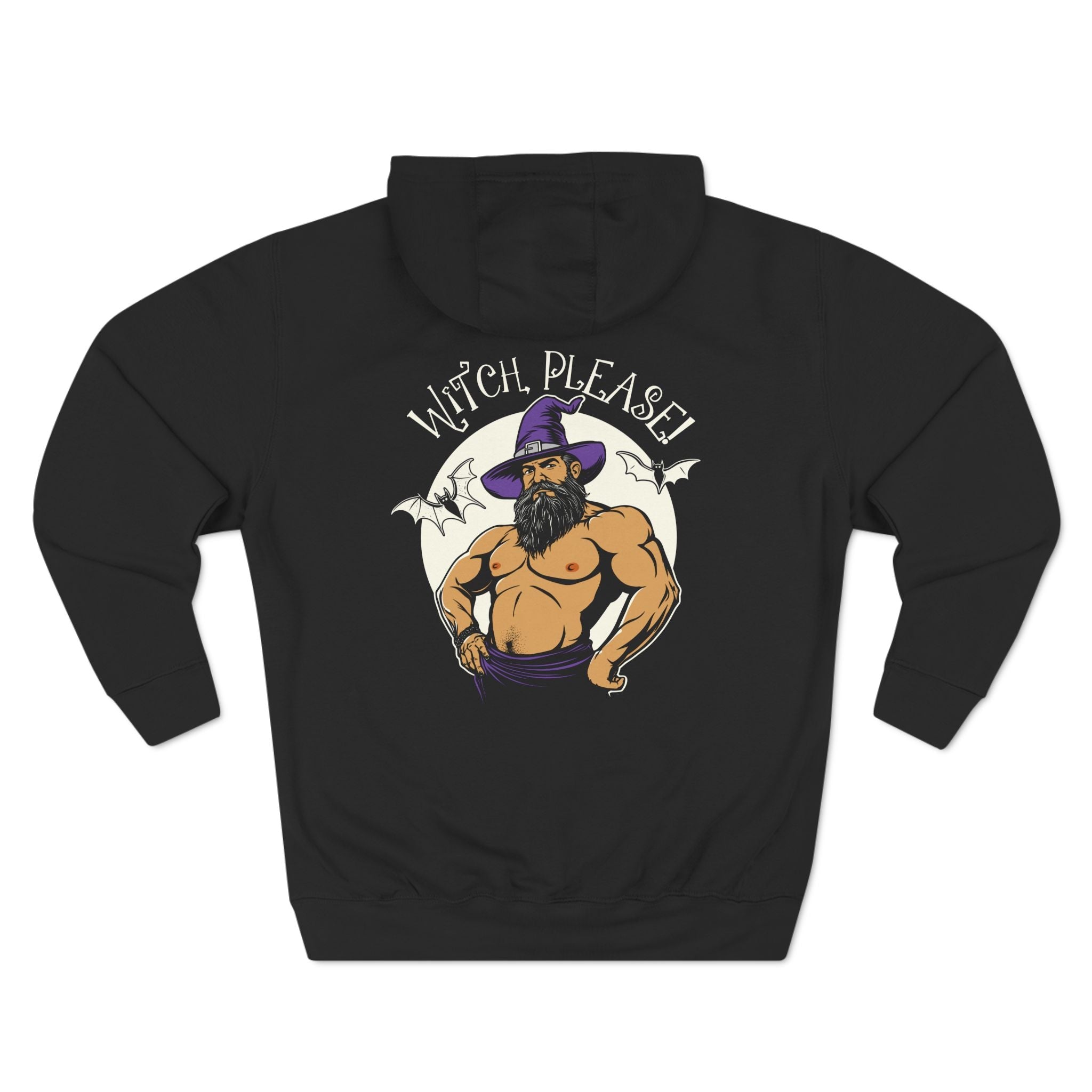 Witch, Please! Gay Halloween Premium Hoodie - Hunky Tops #color_Black