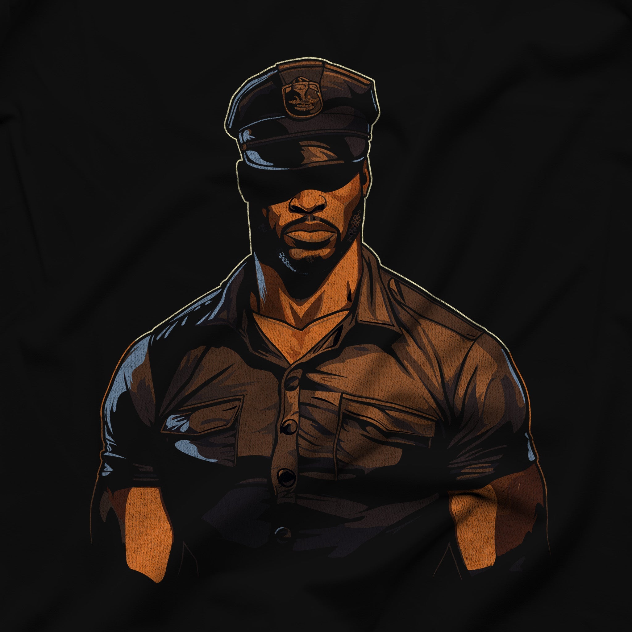 "Yes, Sir" Leather Scene-Inspired Tank Top - Hunky Tops #color_Black