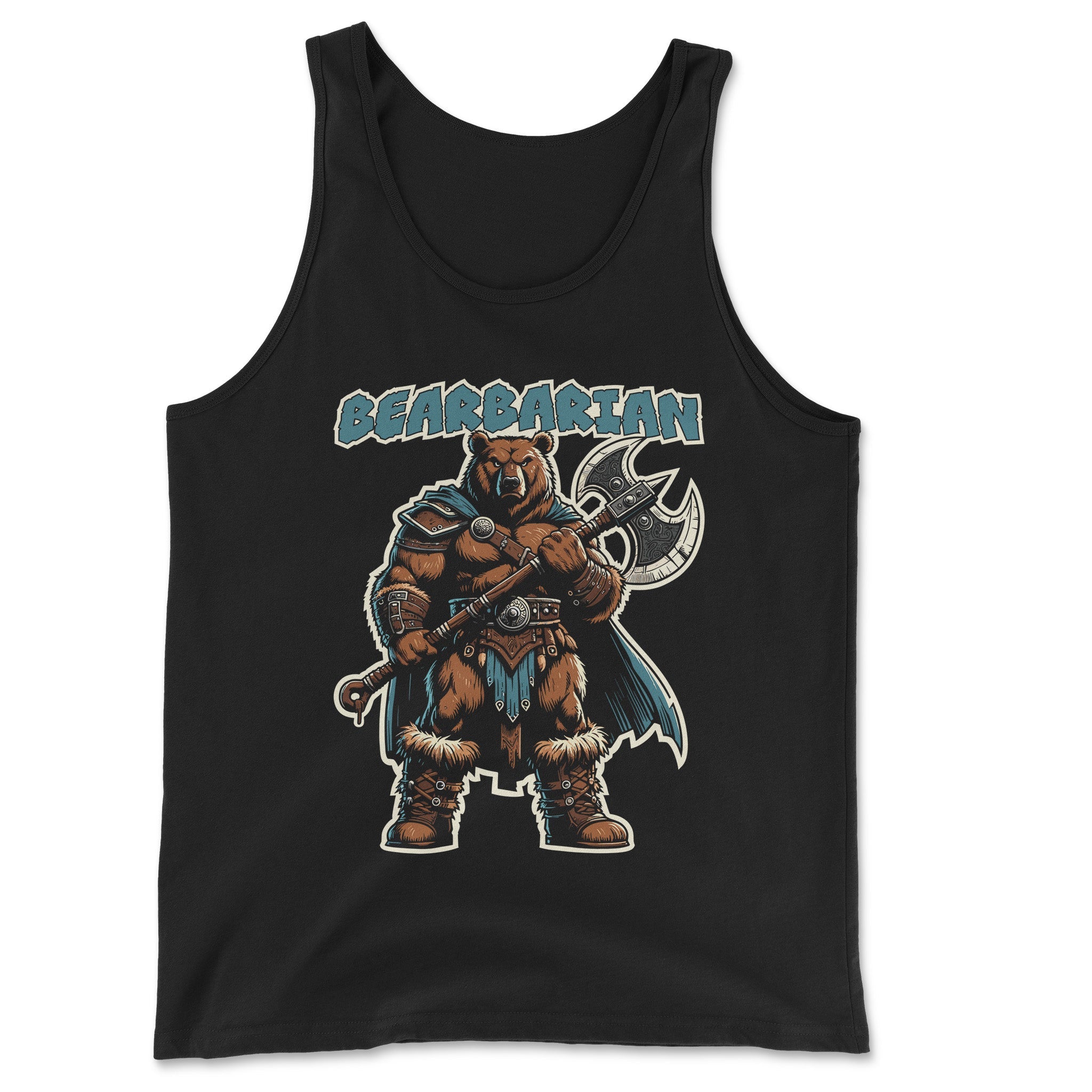 Bearbarian Warrior Tank – Unleash Your Wild Side - Hunky Tops #color_Black