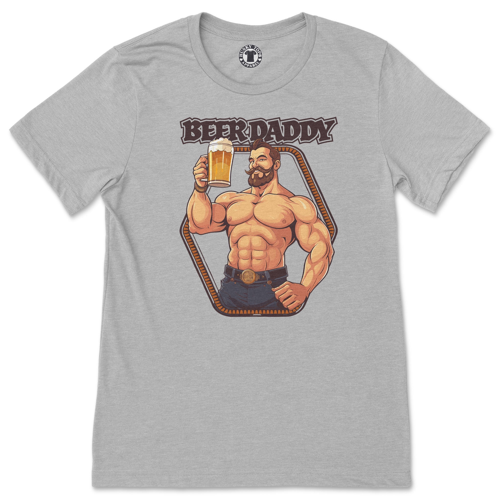 "Beer Daddy" T-Shirt - Hunky Tops #color_Athletic Heather