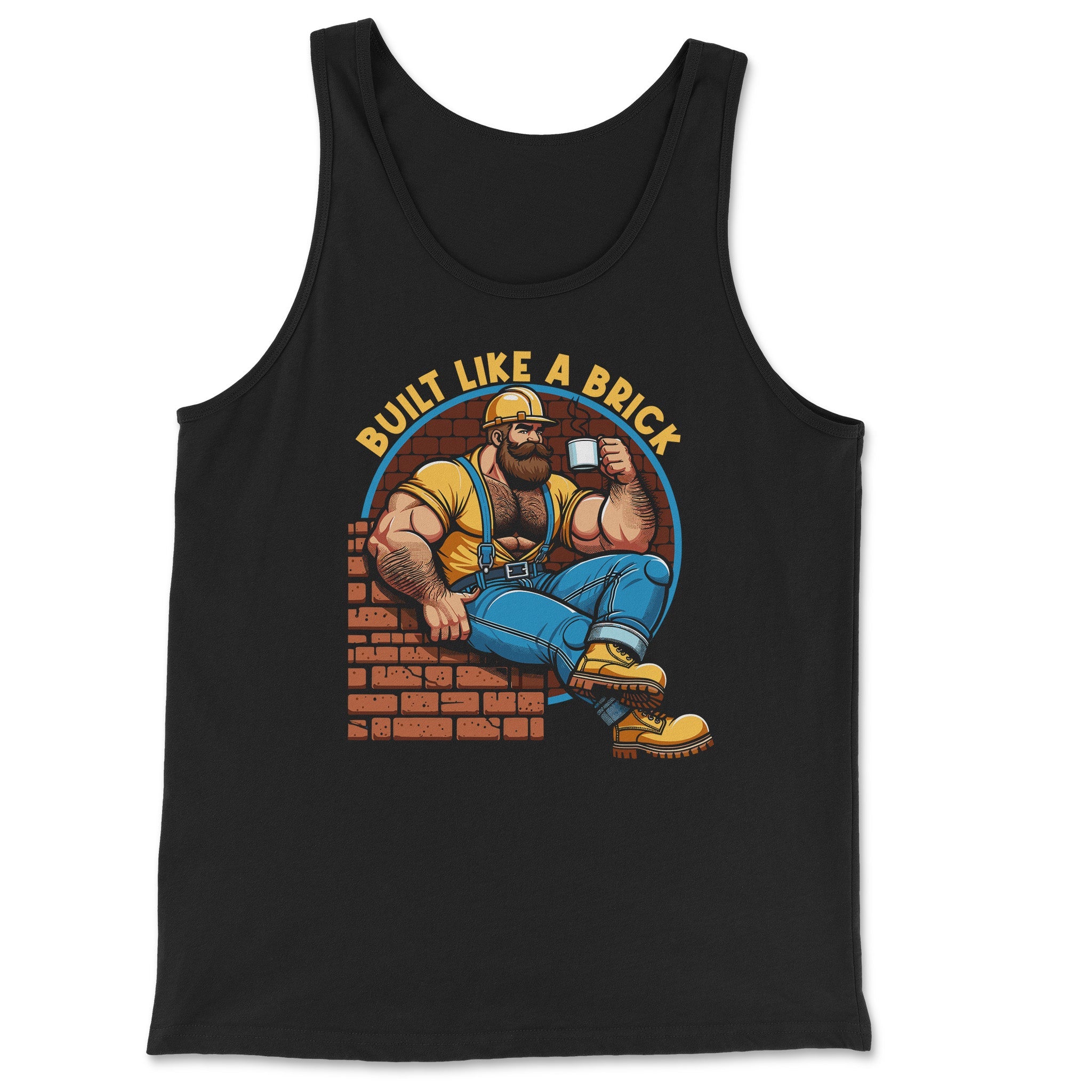 Built Like a Brick Tank – Solid and Strong - Hunky Tops #color_Black
