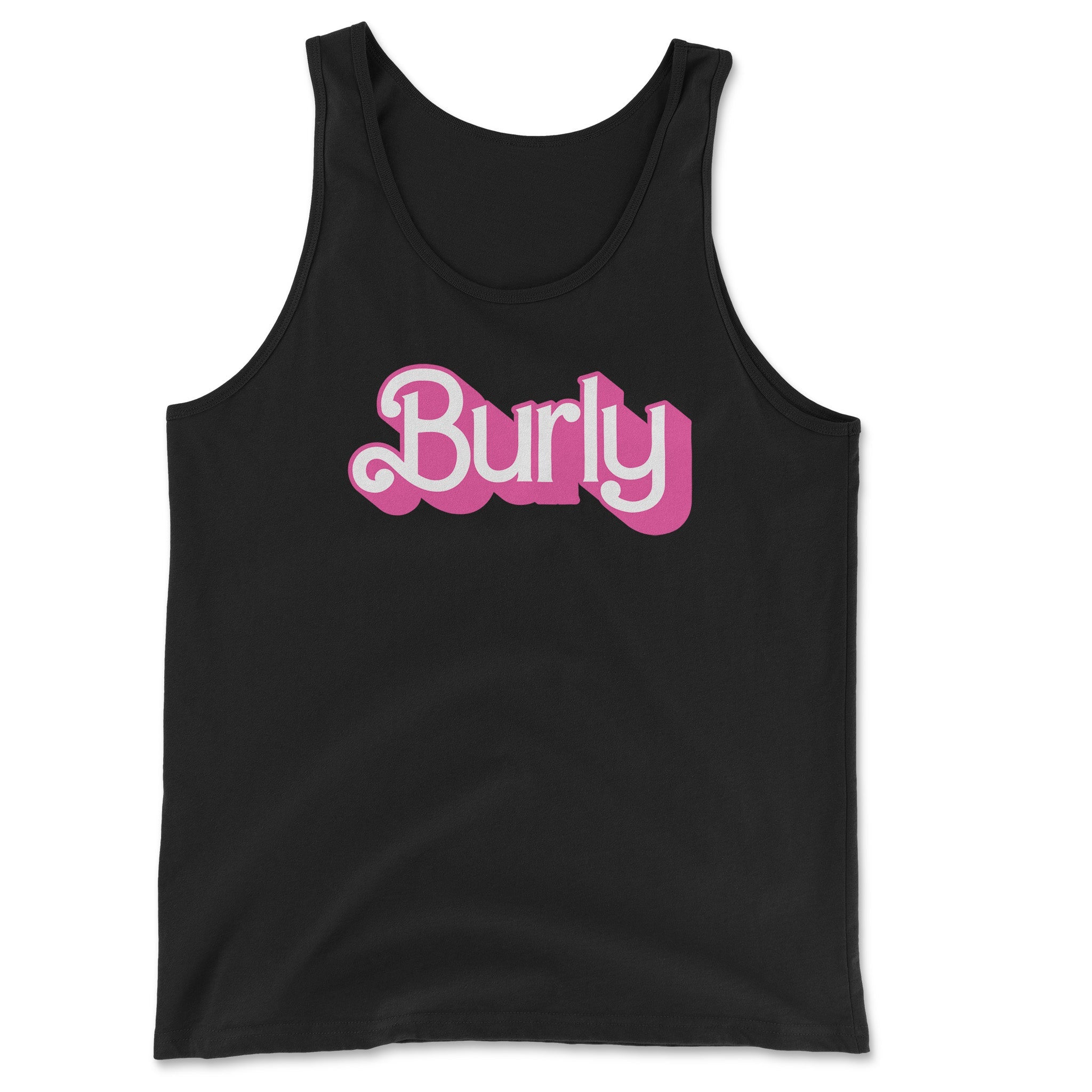 Burly Tank Top - Embrace Your Sturdy Charm - Hunky Tops #color_Black