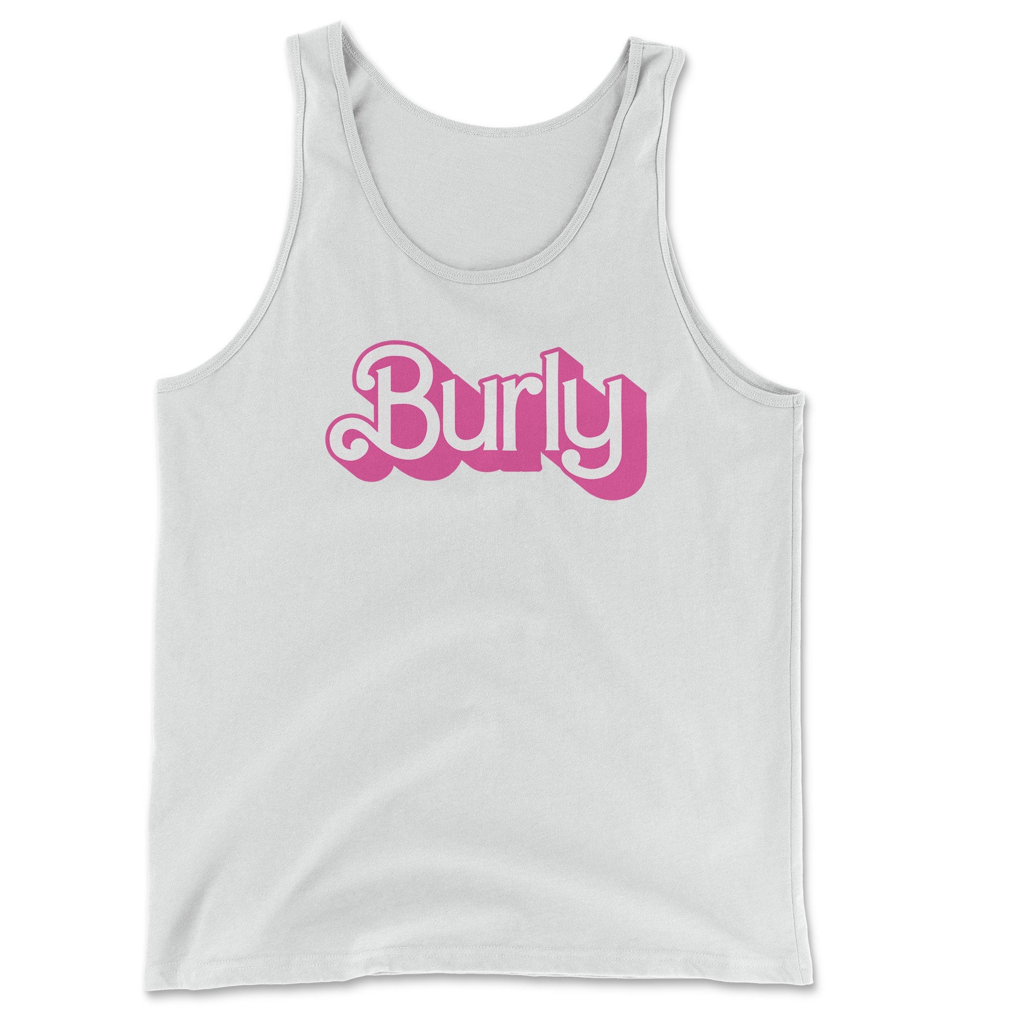 Burly Tank Top - Embrace Your Sturdy Charm - Hunky Tops #color_White