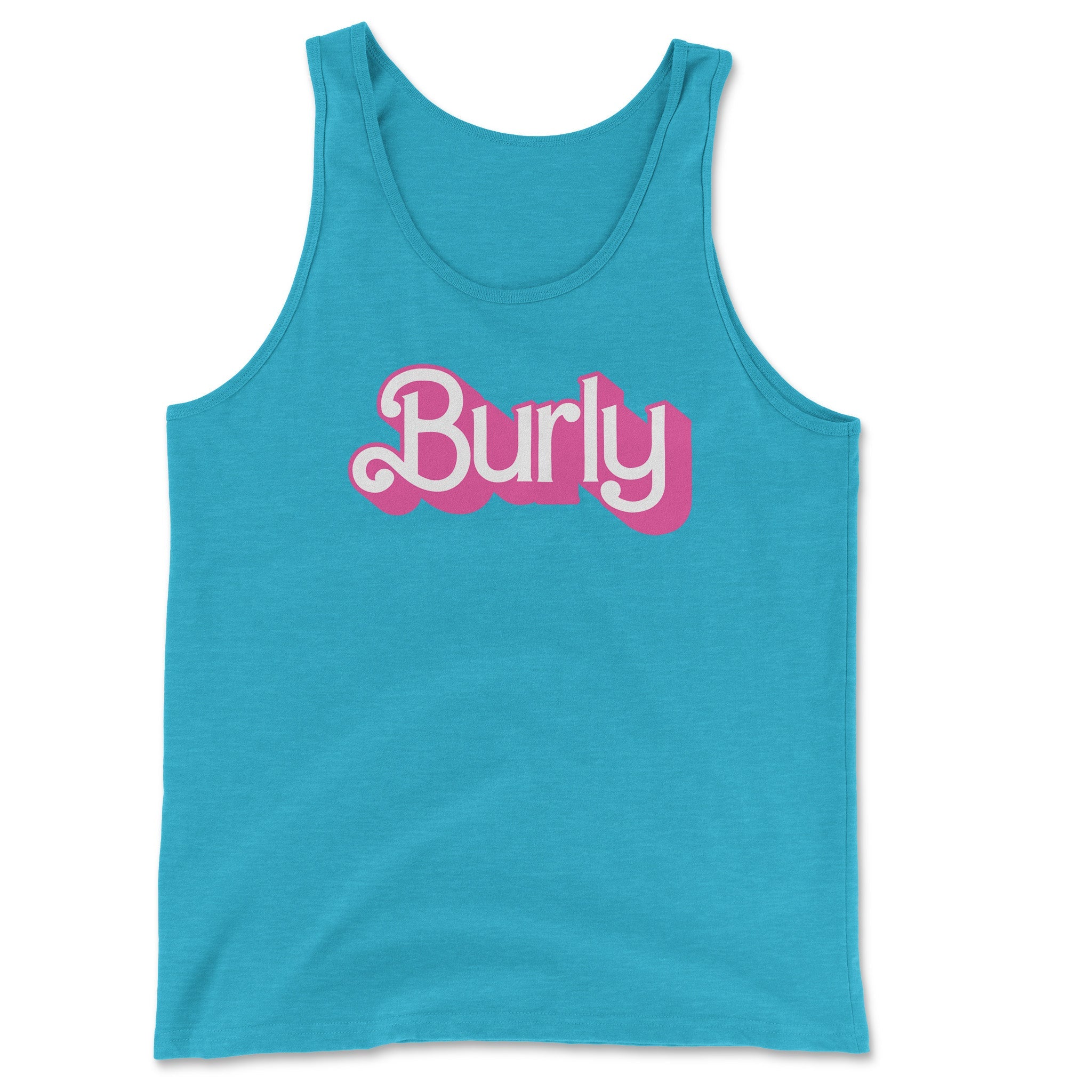 Burly Tank Top - Embrace Your Sturdy Charm - Hunky Tops #color_Aqua TriBlend