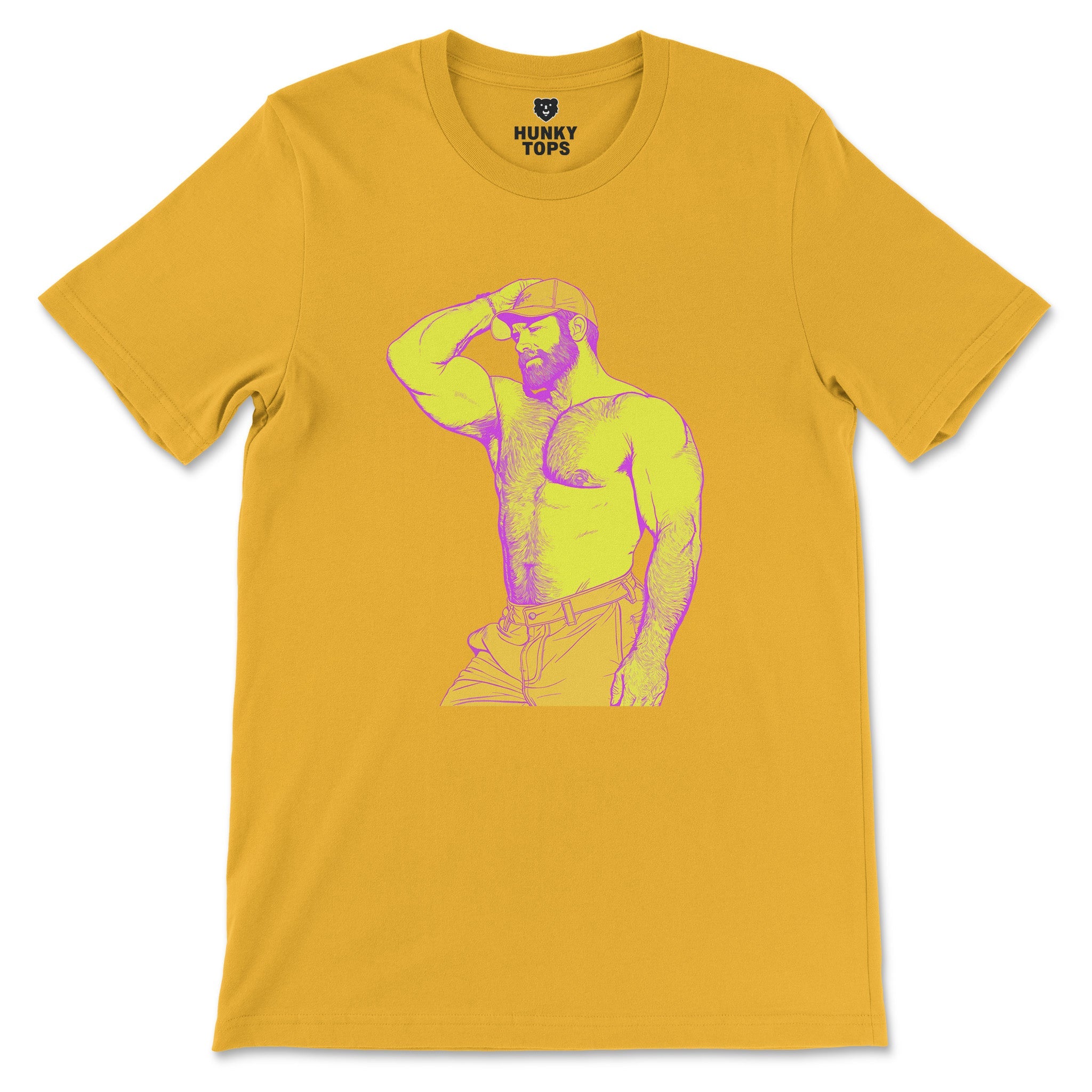 Dad Bod Lookout Tee – Embrace Your Horizon - Hunky Tops #color_Gold