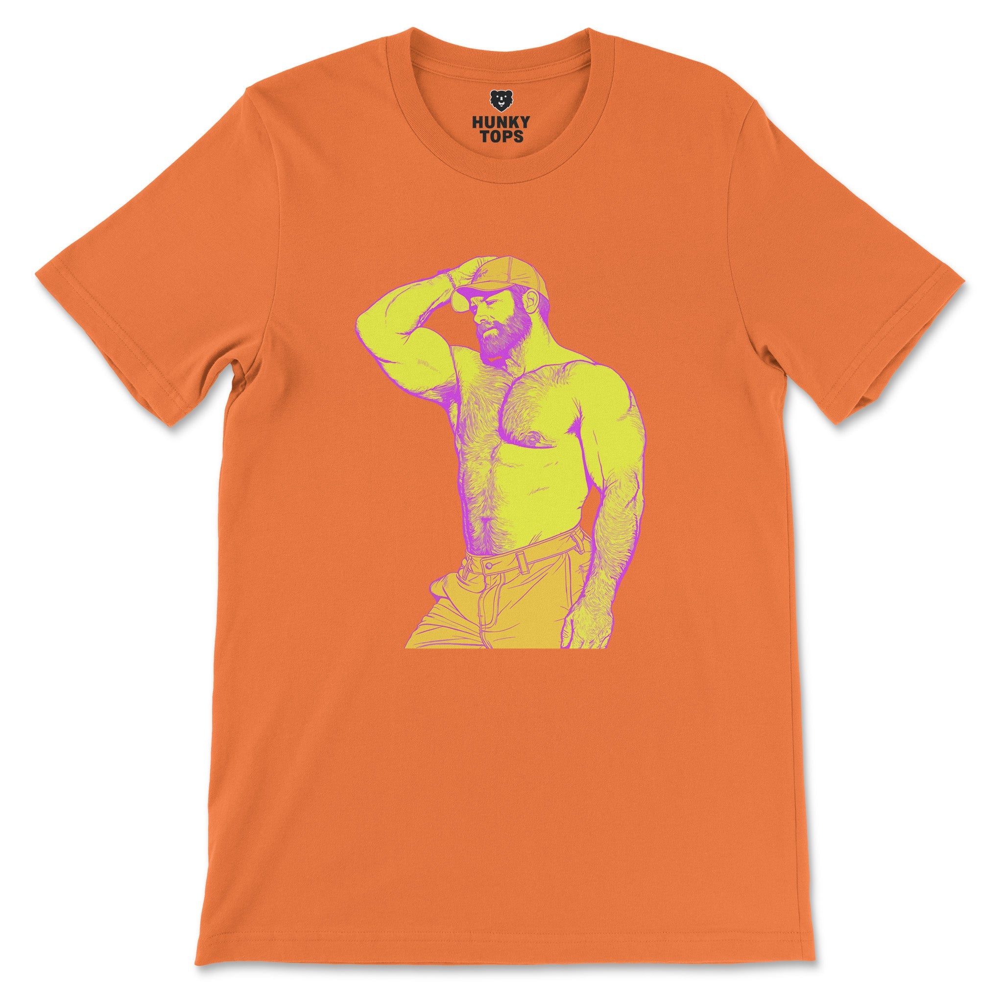 Dad Bod Lookout Tee – Embrace Your Horizon - Hunky Tops #color_Orange