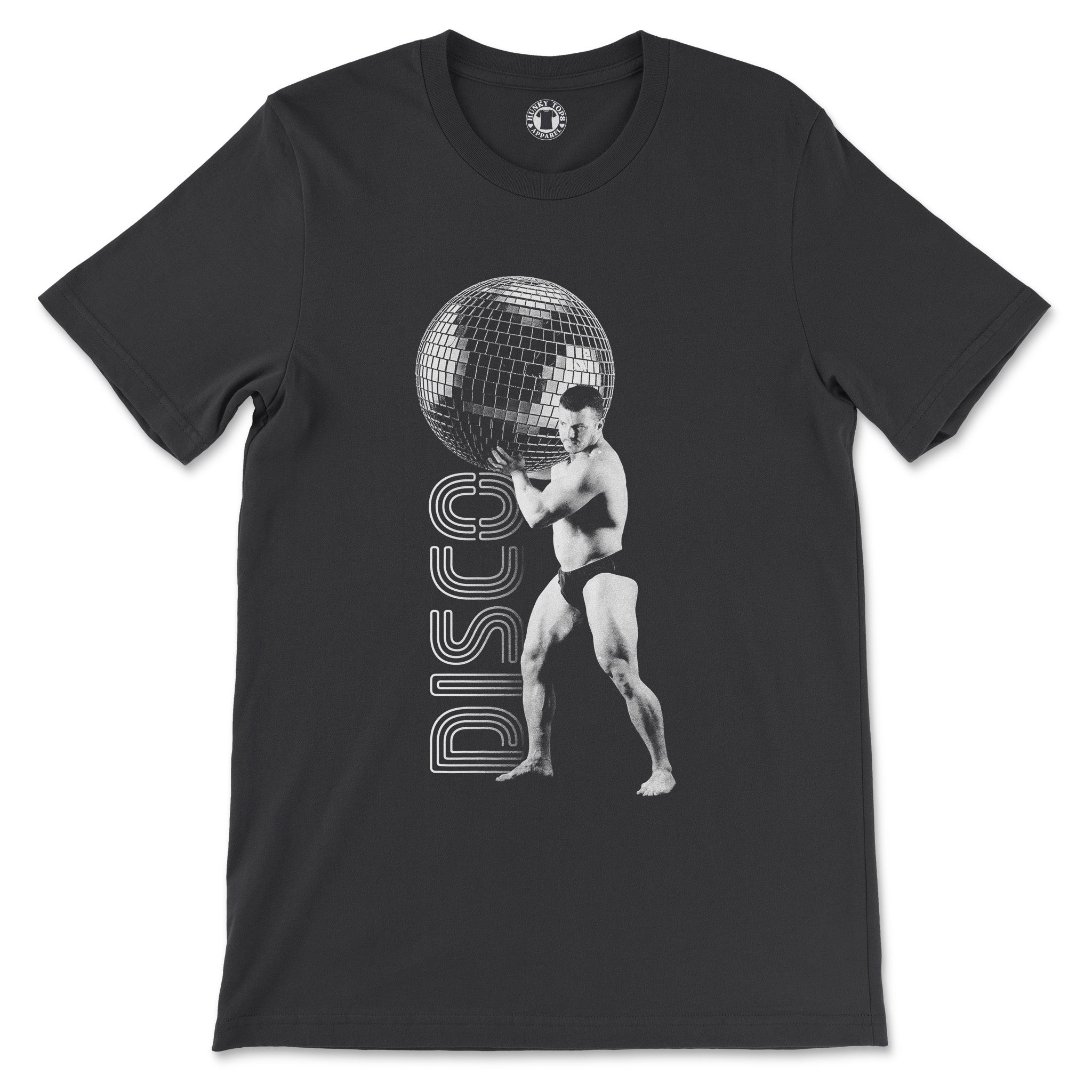 "Disco Strong: Unleash Your Inner Groove" T-Shirt - Hunky Tops #color_Dark Grey
