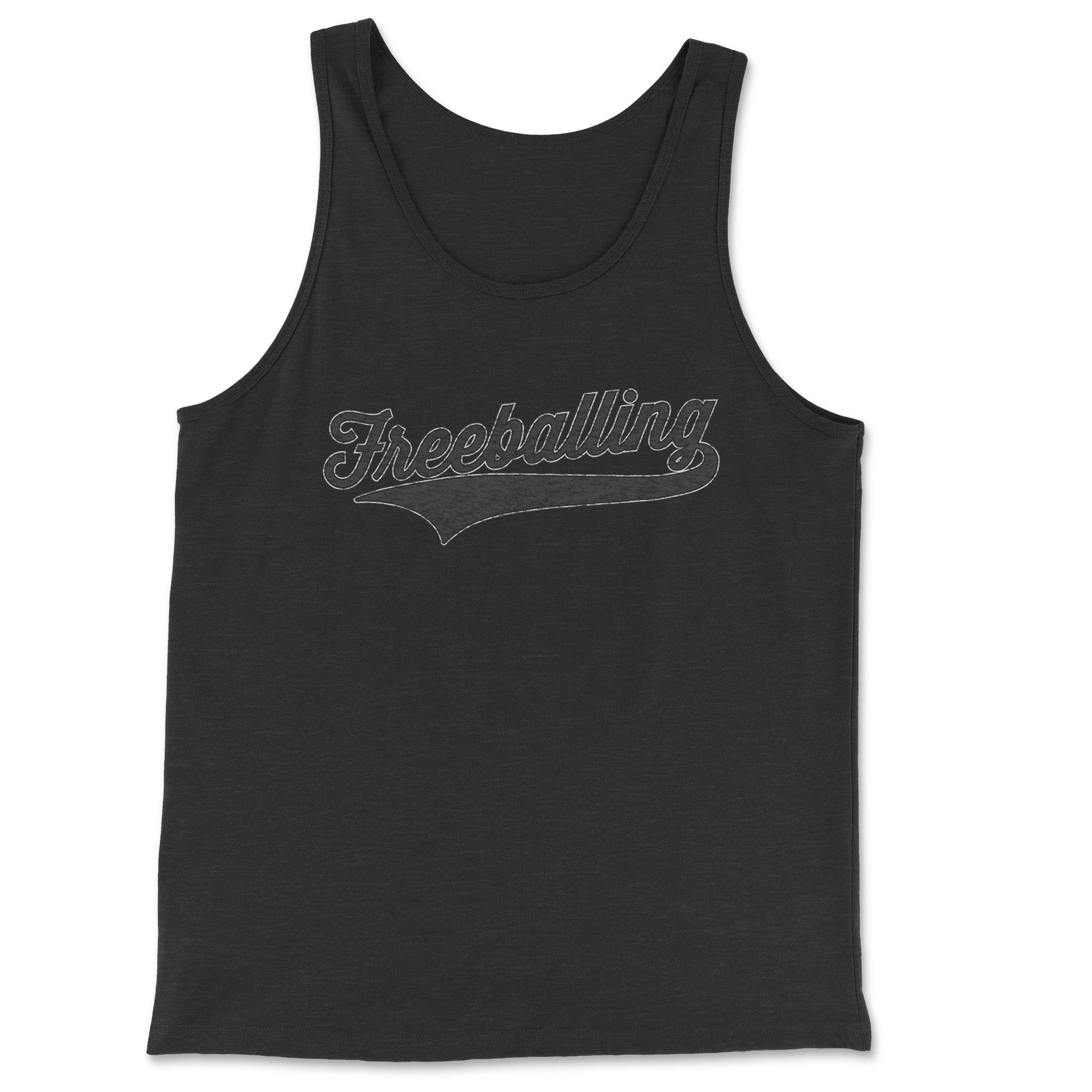 Freeballing Confidence Tank – Ultimate Freedom Wear - Hunky Tops #color_Charcoal Black TriBlend