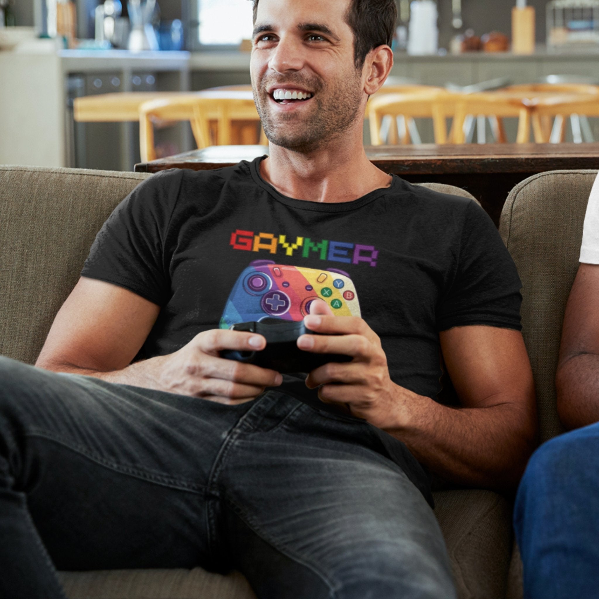 GAYMER T-Shirt - Hunky Tops #color_Black