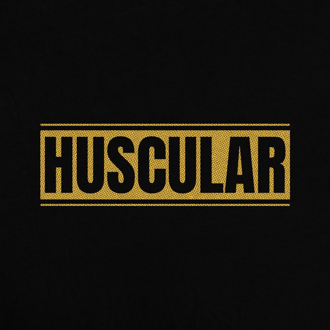 "HUSCULAR" Fitness Tank Top - Hunky Tops #color_Black