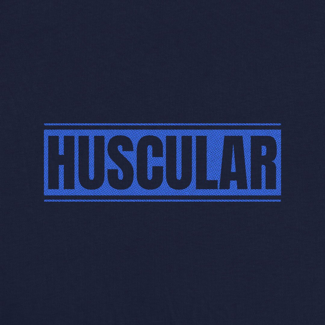 "HUSCULAR" Fitness Tank Top - Hunky Tops #color_Navy