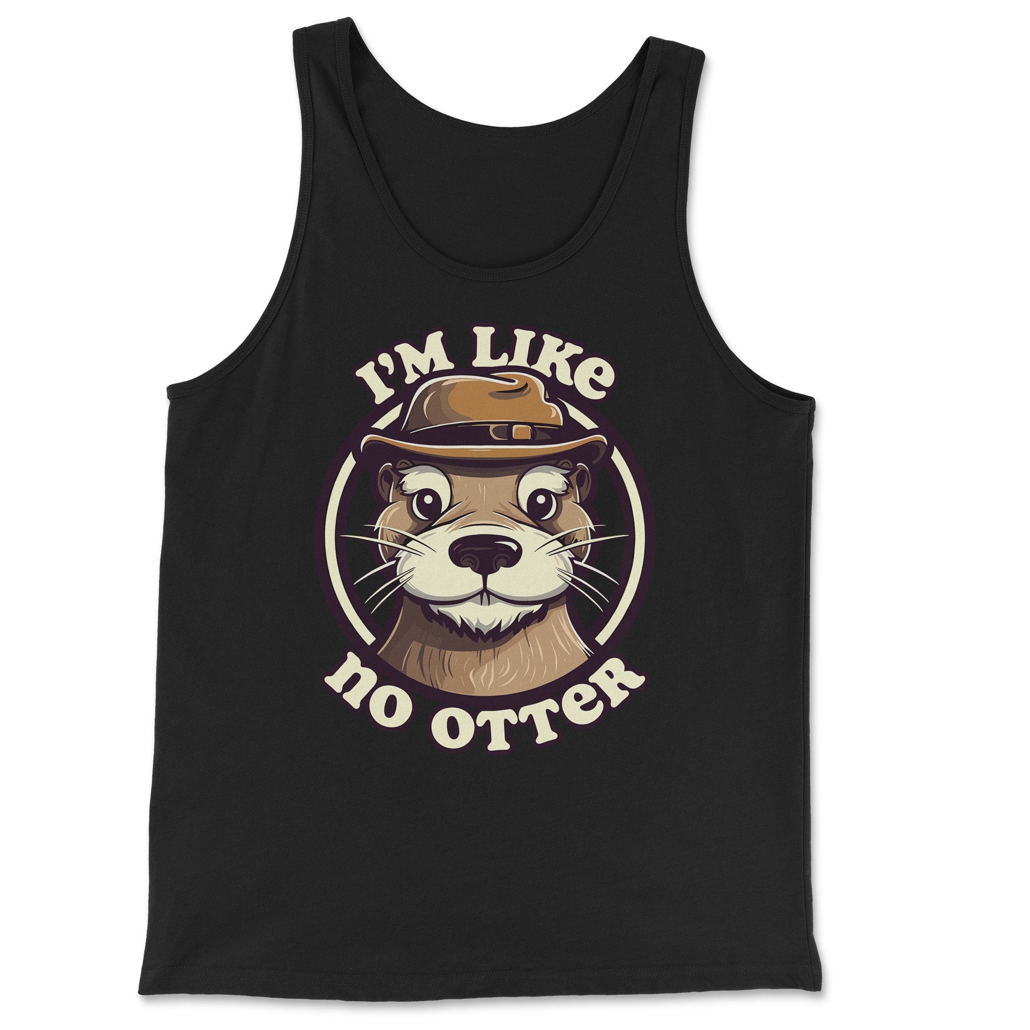 "I'm like no otter" Tank Top - Embrace Your Otter Pride - Hunky Tops #color_Black