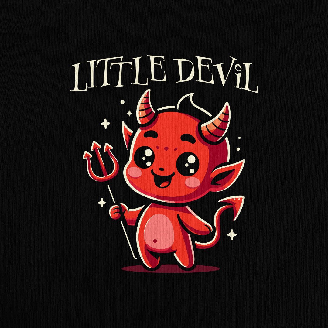 "Little Devil" Tee - Charming Mischief - Hunky Tops #color_Black