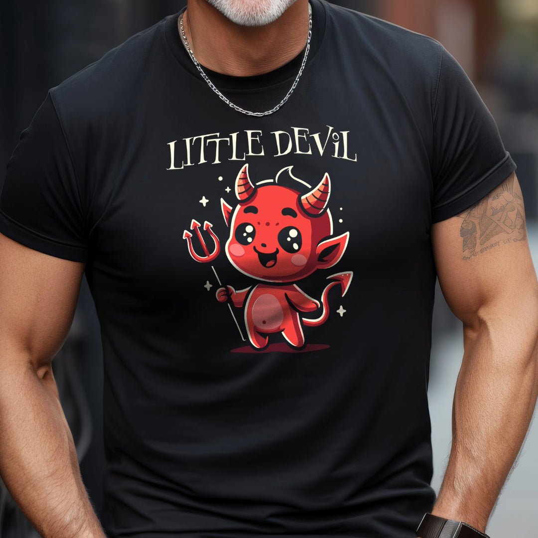"Little Devil" Tee - Charming Mischief - Hunky Tops #color_Black