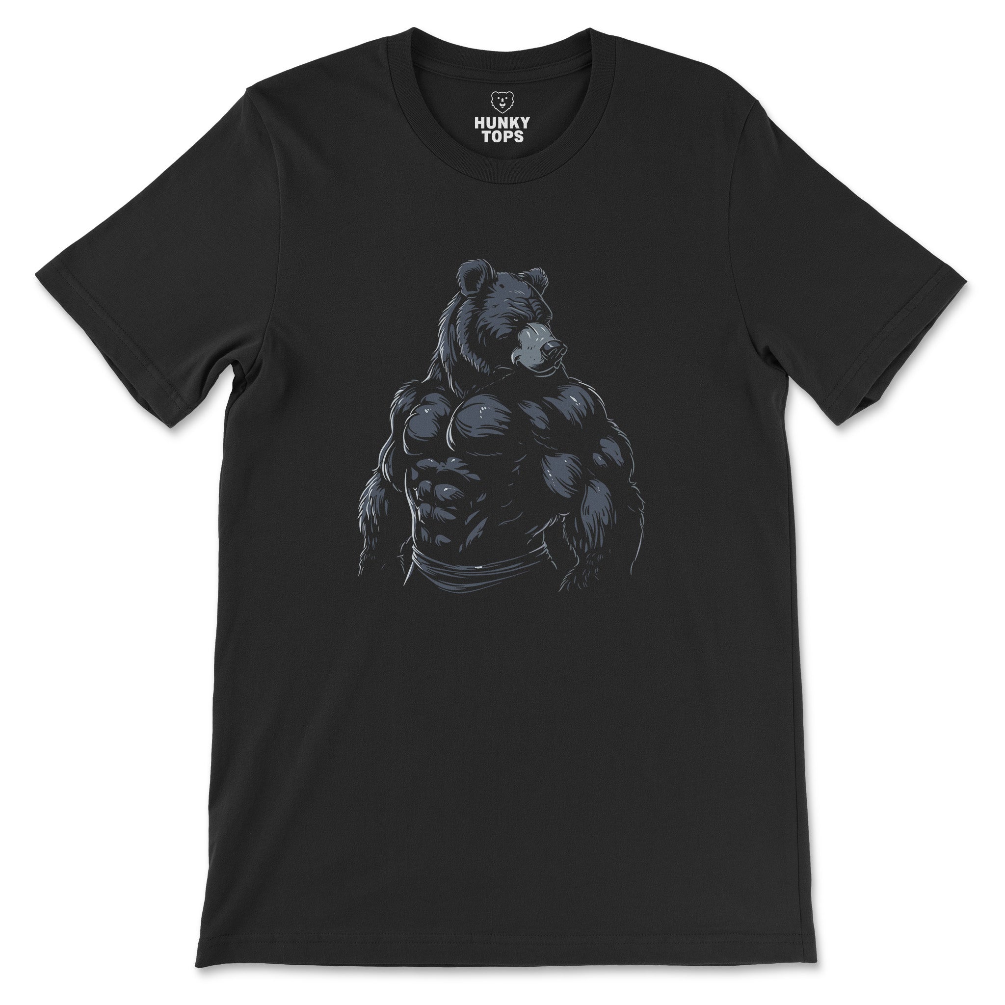 Majestic Bear Tee – Embody the Alpha - Hunky Tops #color_Black