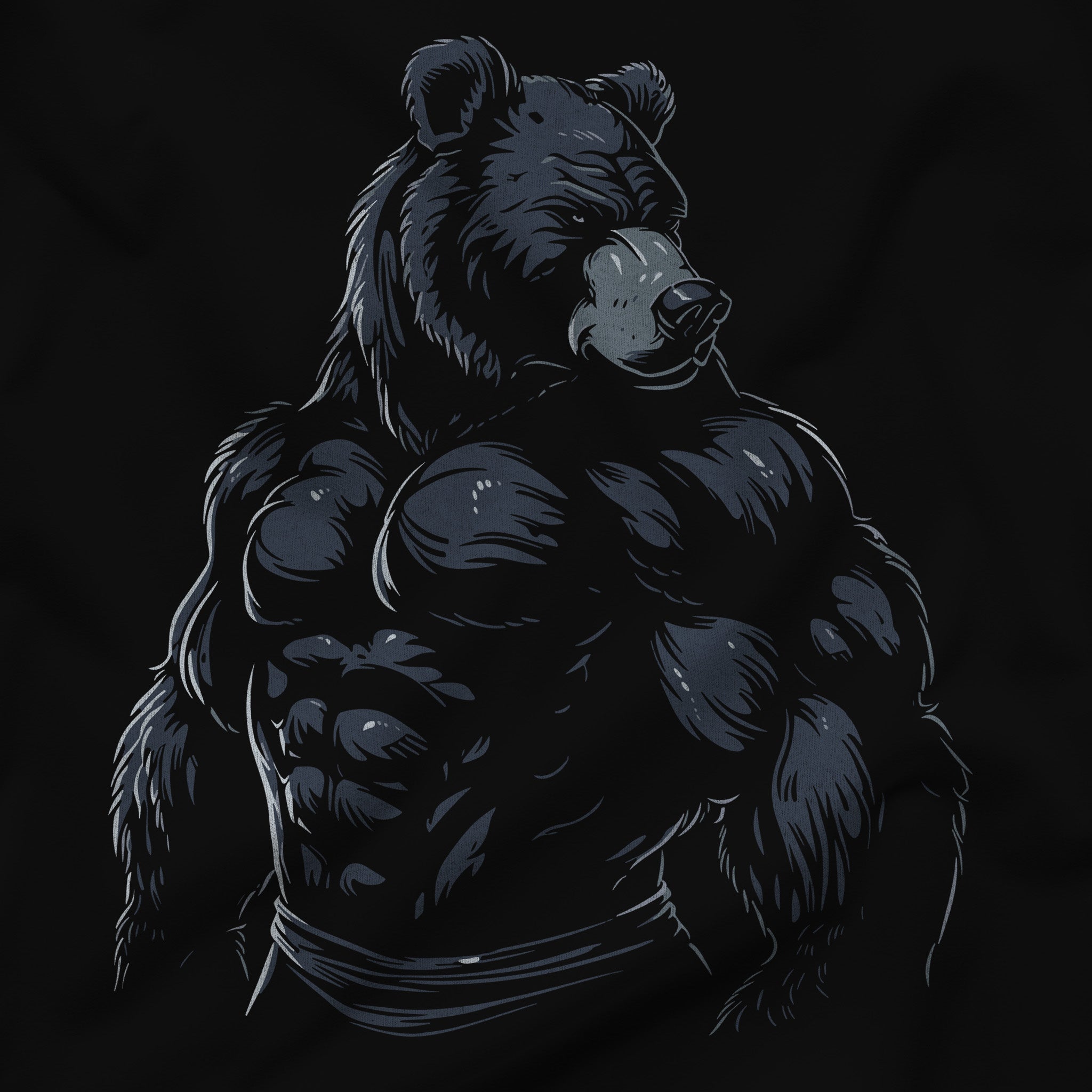 Majestic Bear Tee – Embody the Alpha - Hunky Tops #color_Black