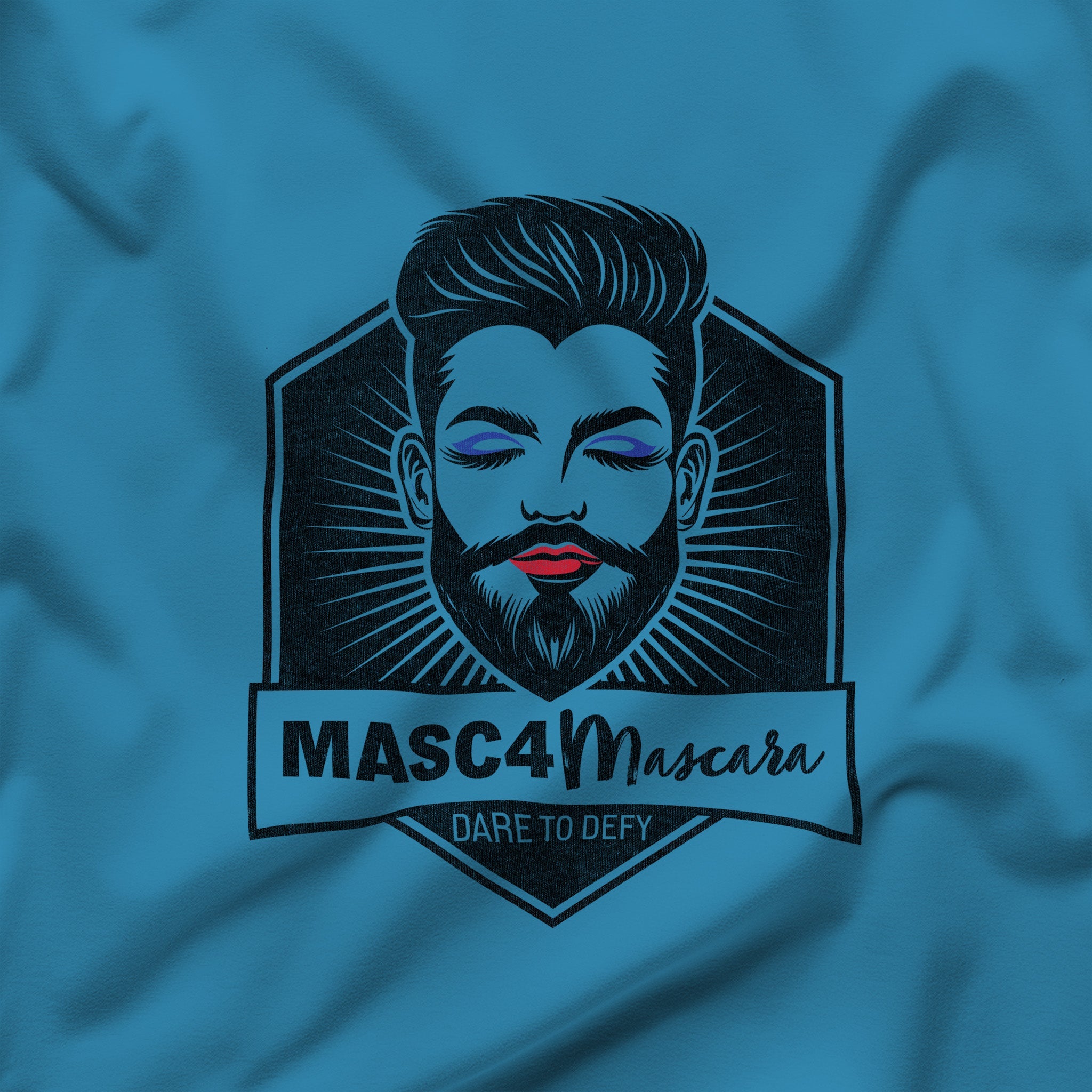 MASC4Mascara Tee – Boldly Challenge the Norms - Hunky Tops #color_Aqua