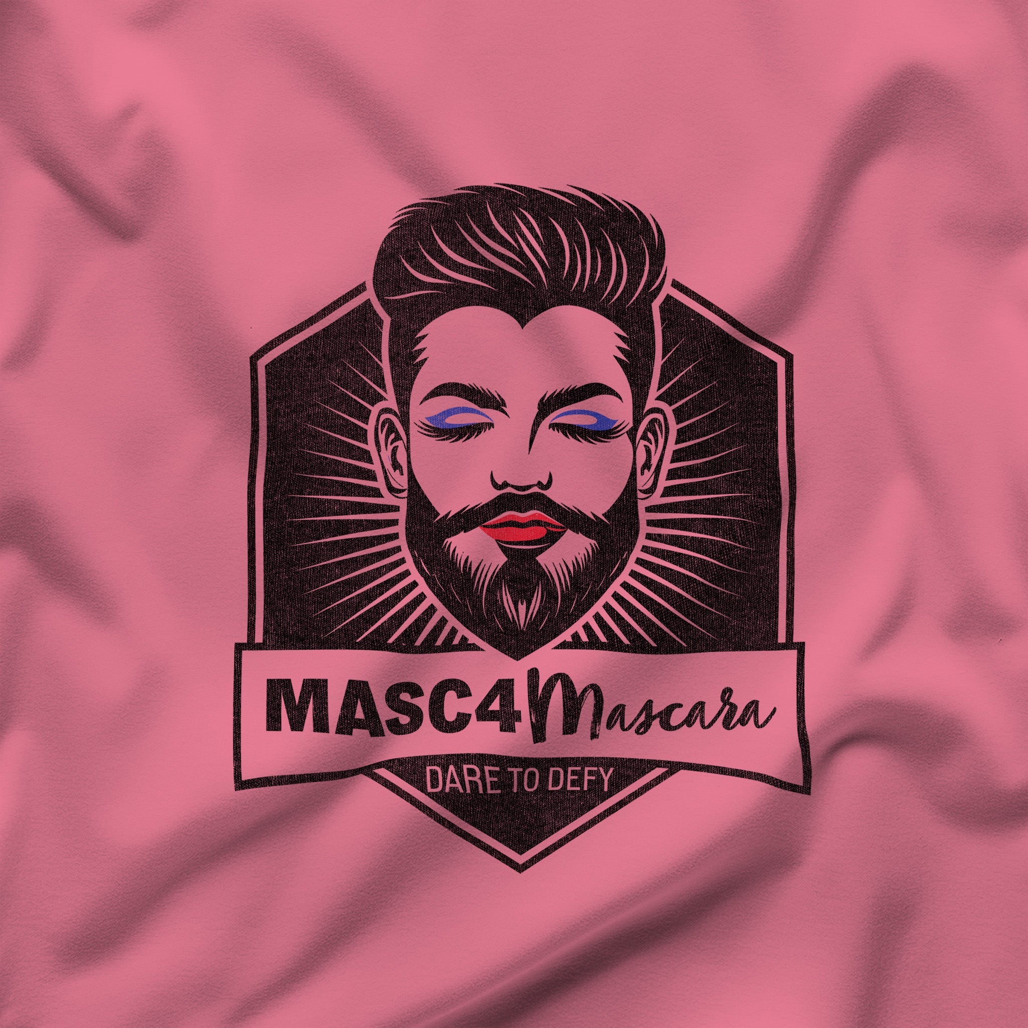 MASC4Mascara Tee – Boldly Challenge the Norms - Hunky Tops #color_Charity Pink