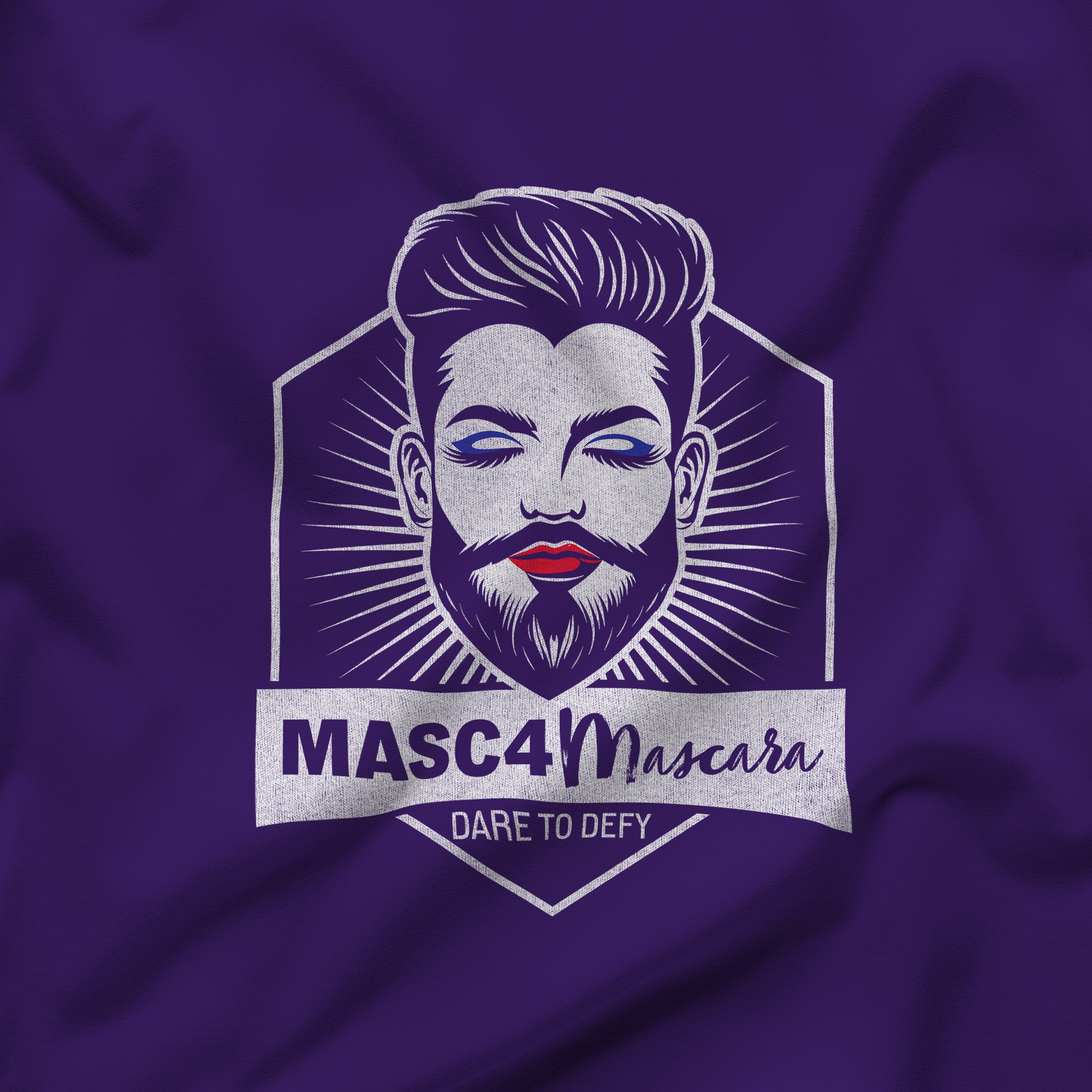 MASC4Mascara Tee – Boldly Challenge the Norms - Hunky Tops #color_Team Purple
