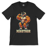 Minotaur Power Tee – Embrace Your Mythic Might - Hunky Tops #color_Black