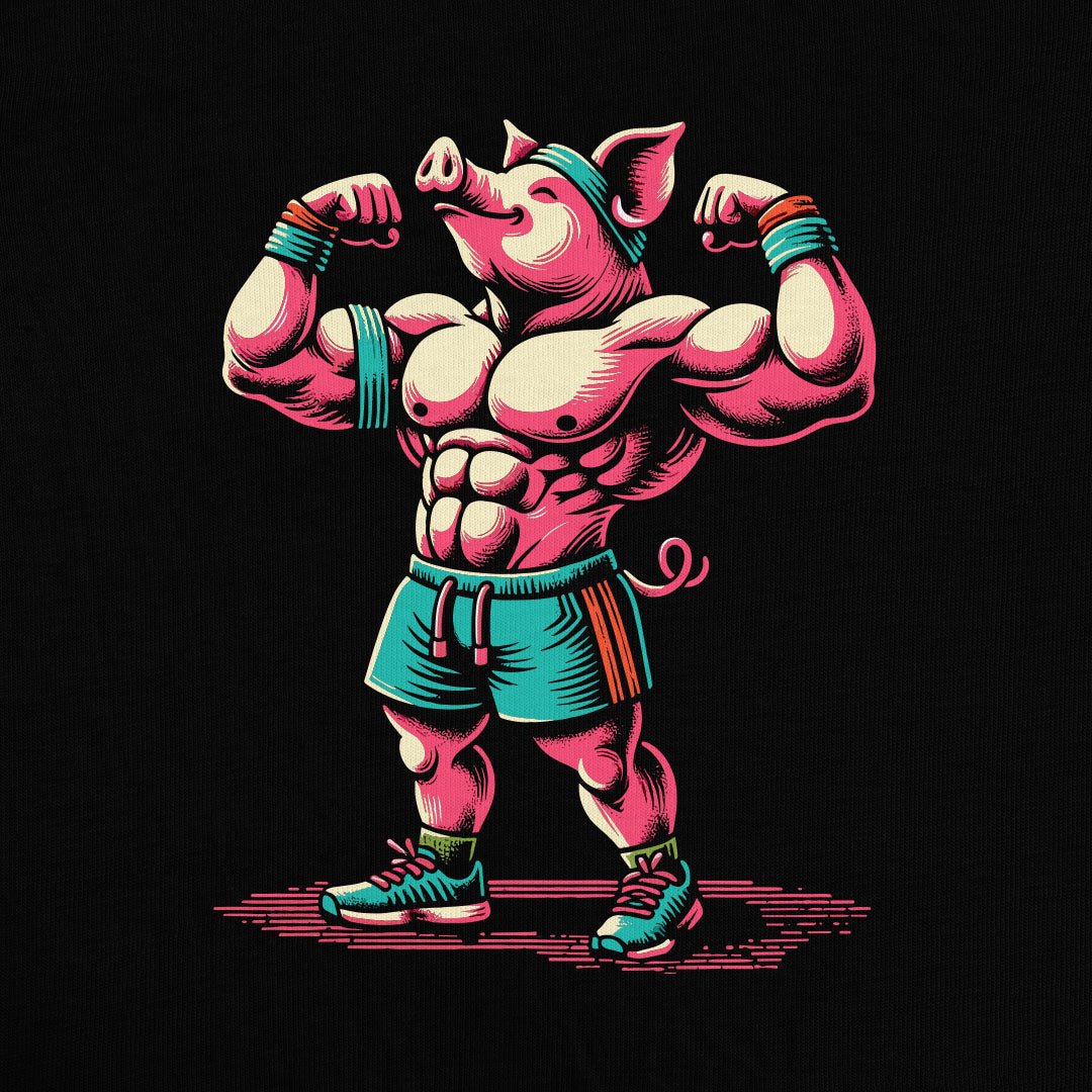 Muscle Pig Tank Top - Showcase Your Gym Gains - Hunky Tops #color_Black