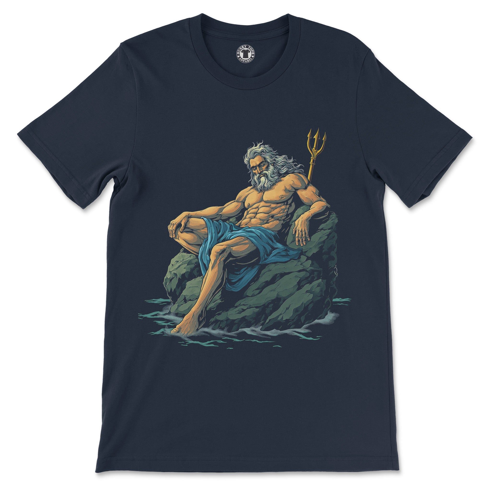 Oceanic Sovereign Tee – Embrace Your Rule - Hunky Tops #color_Navy