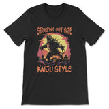 "Stomping Out Hate Kaiju Style" T-Shirt - Hunky Tops #color_Black