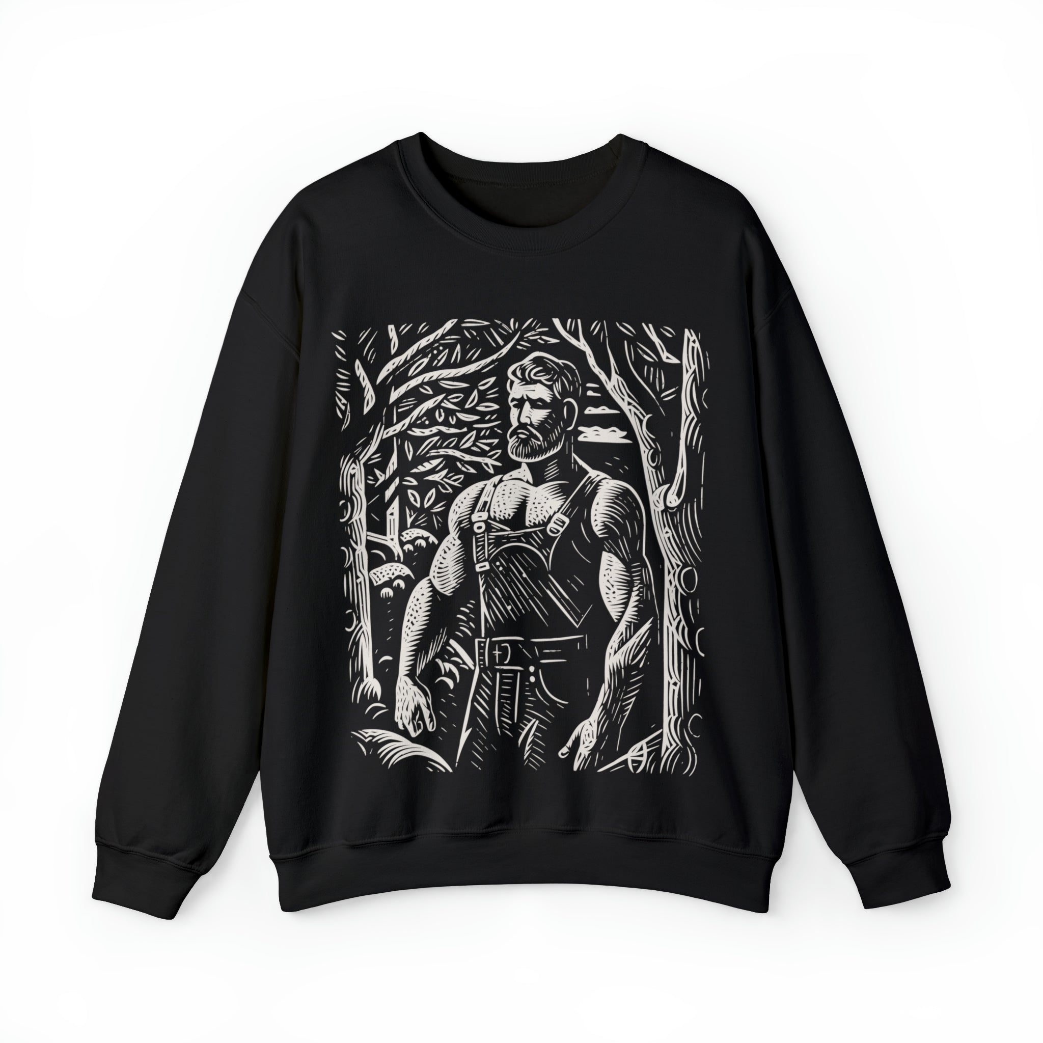 "The Woodsman's Tale" Sweatshirt - Hunky Tops #color_Black
