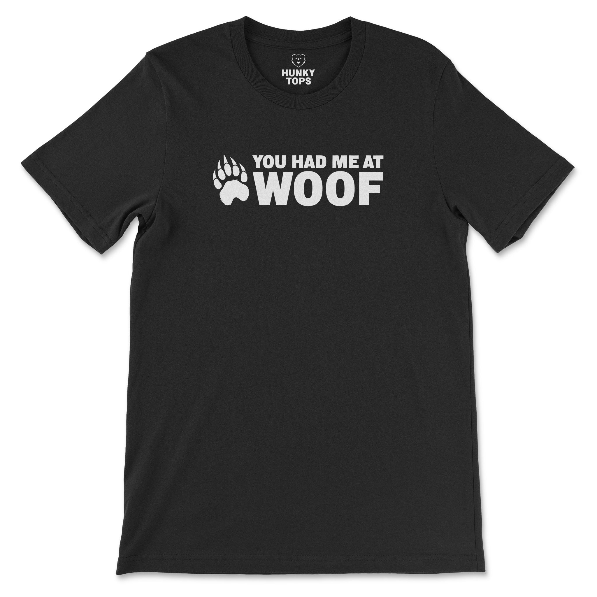 You Had Me at Woof Tee – Speak the Language of Attraction - Hunky Tops #color_Black