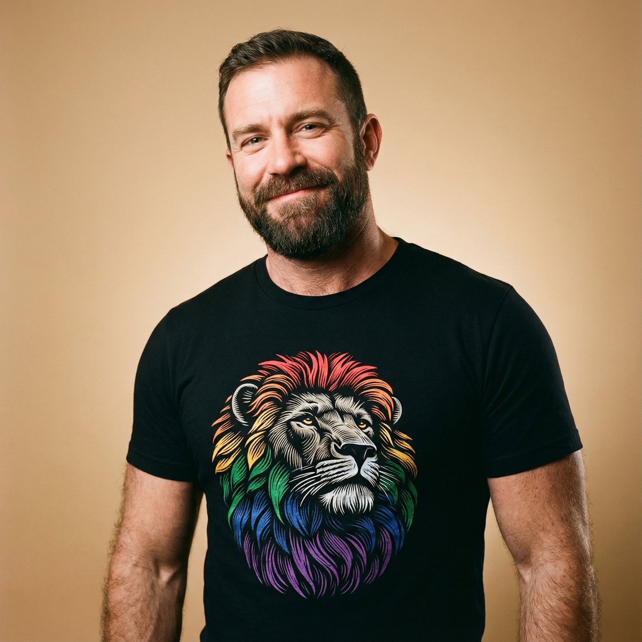 Pride Lion T-Shirt #color_Black