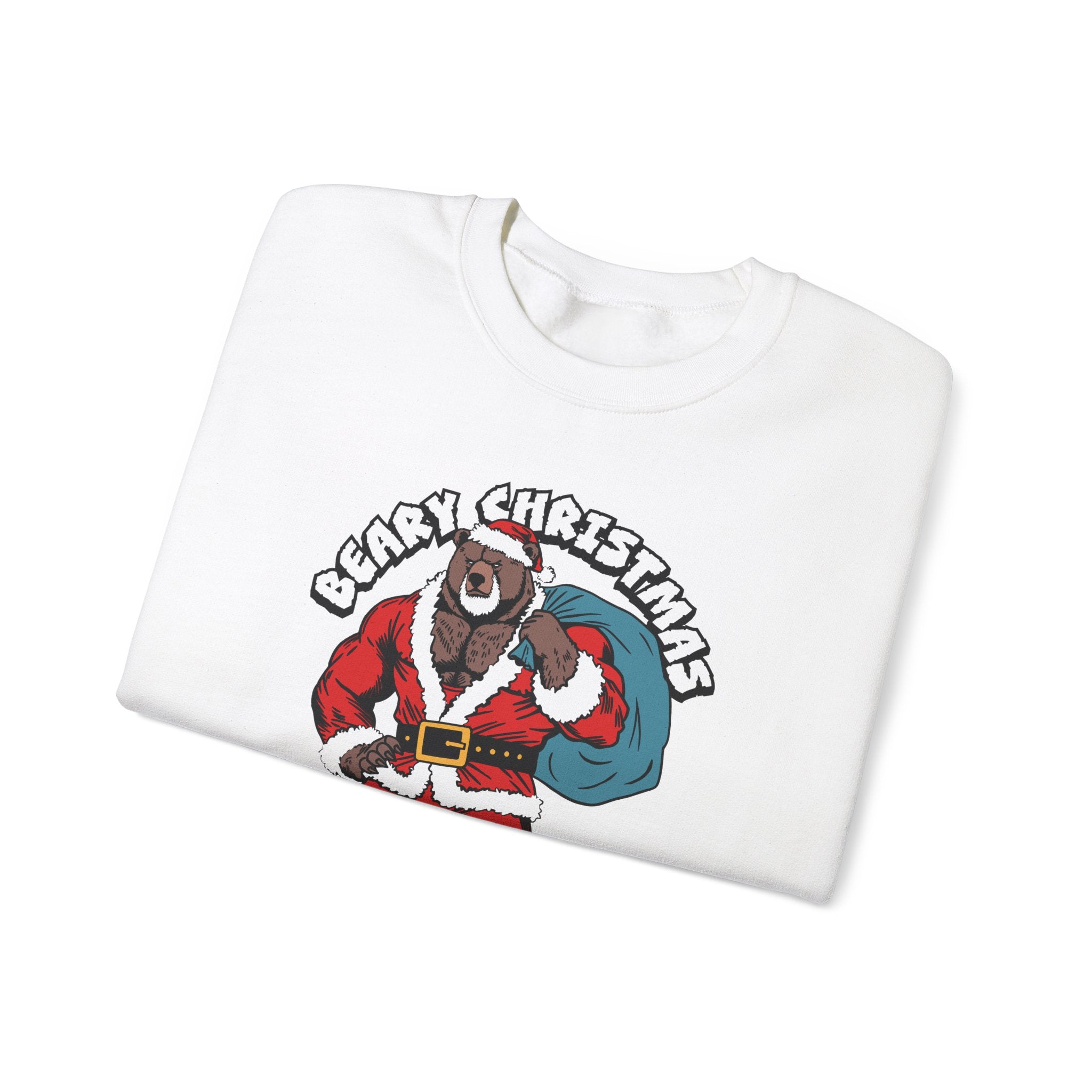 BEARY CHRISTMAS SWEATSHIRT - Hunky Tops #color_White