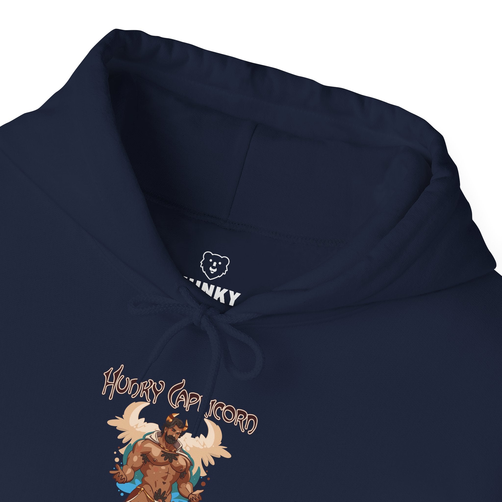 Hunky Capricorn Zodiac Hoodie by Axeish Guy - Hunky Tops #color_Navy