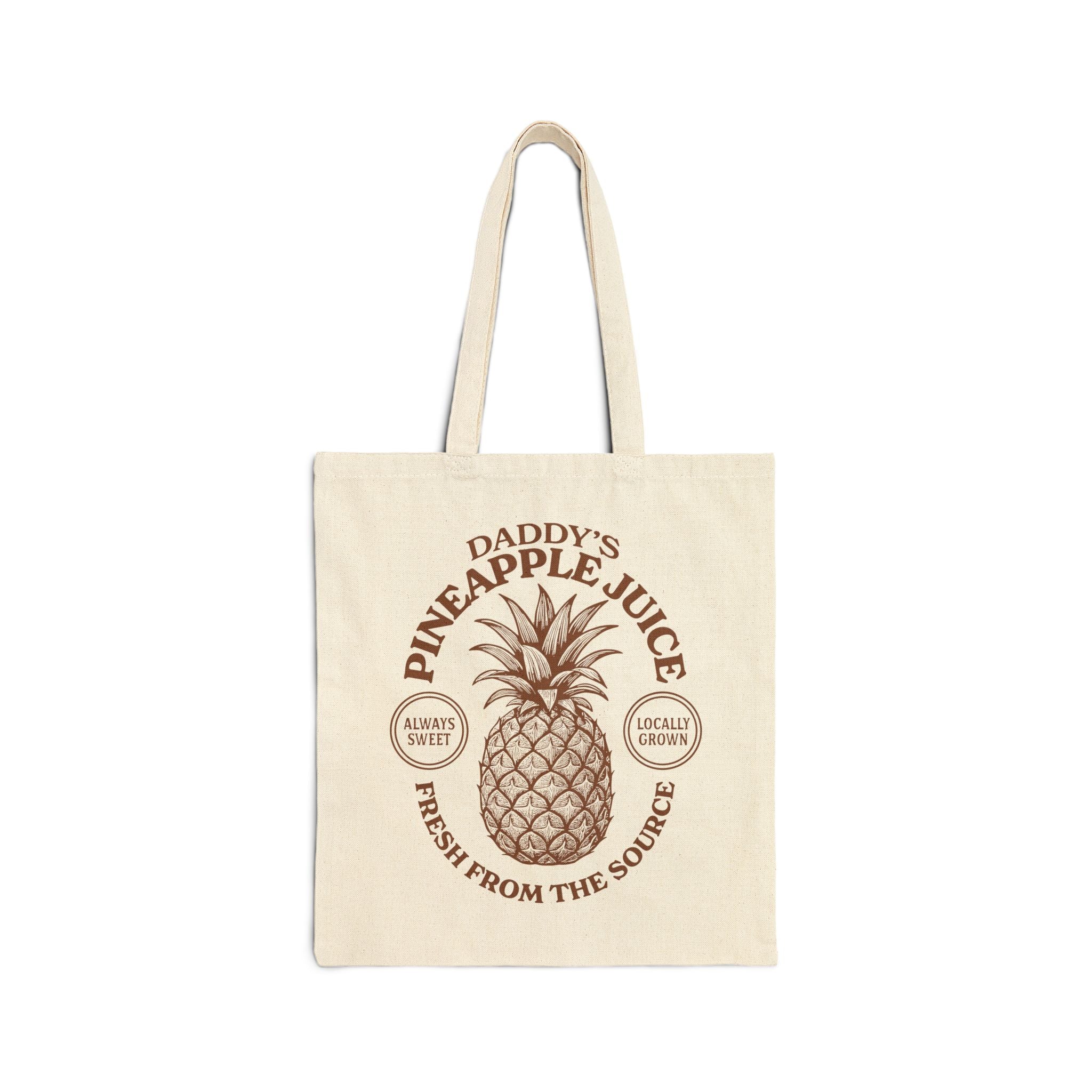 Daddy's Pineapple Juice Tote Bag - Printify #color_Natural