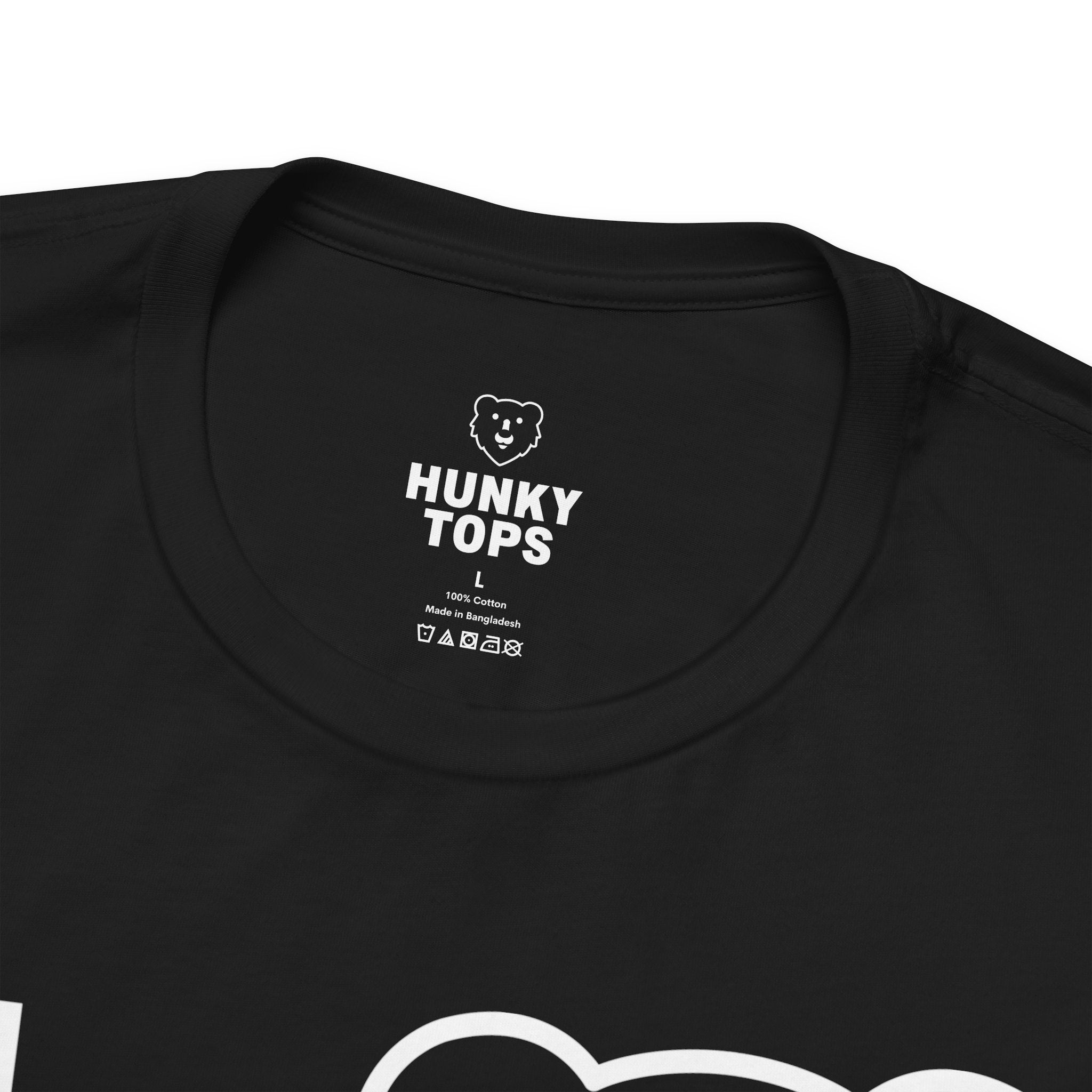 Love Hunky Tops Logo T-Shirt - Hunky Tops #color_Black