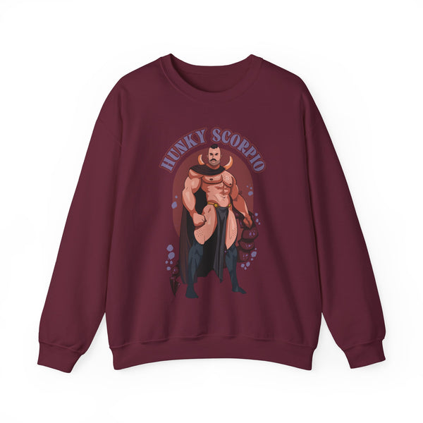 Hunky Scorpio Zodiac Sweatshirt By Axeish Guy