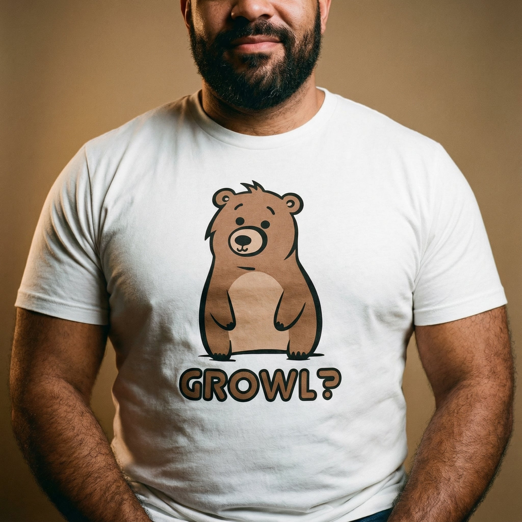 Growl Bear T-Shirt #color_White
