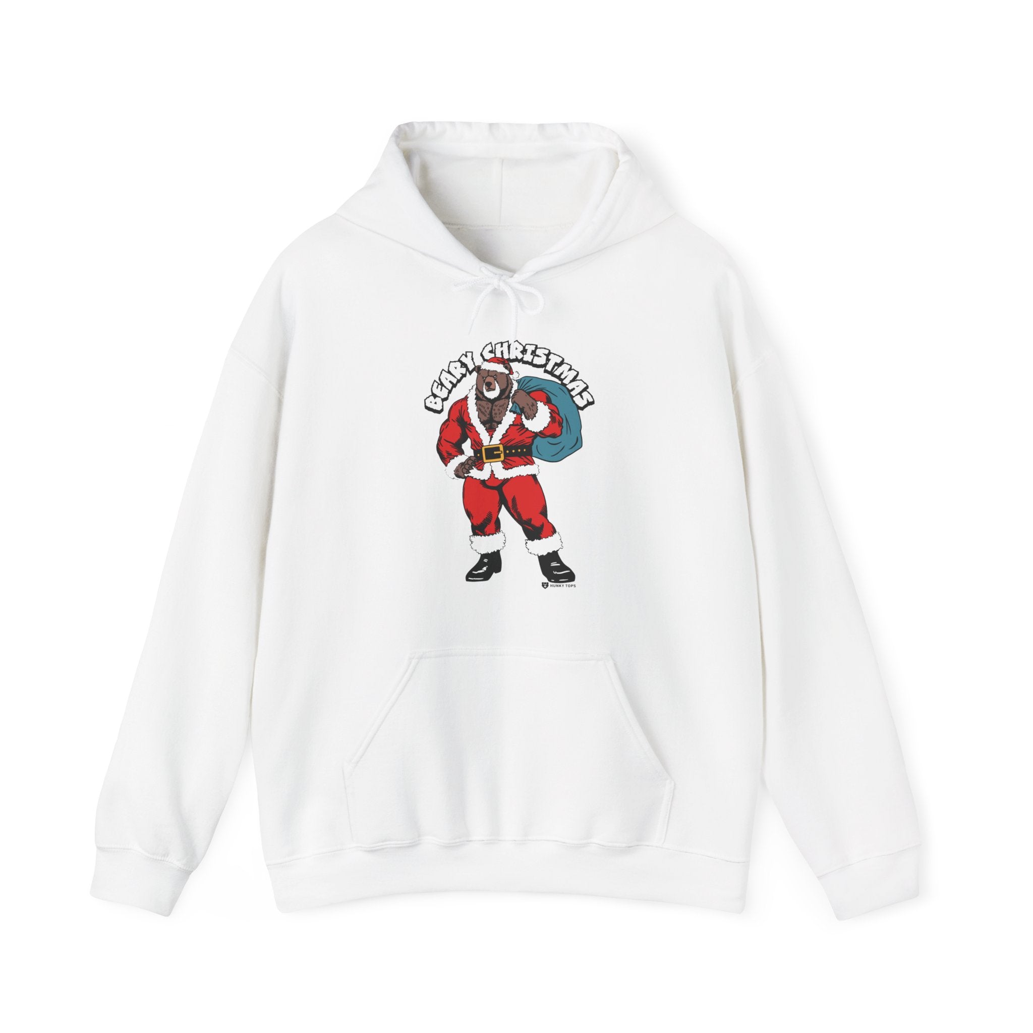 BEARY CHRISTMAS HOODIE - Hunky Tops #color_White