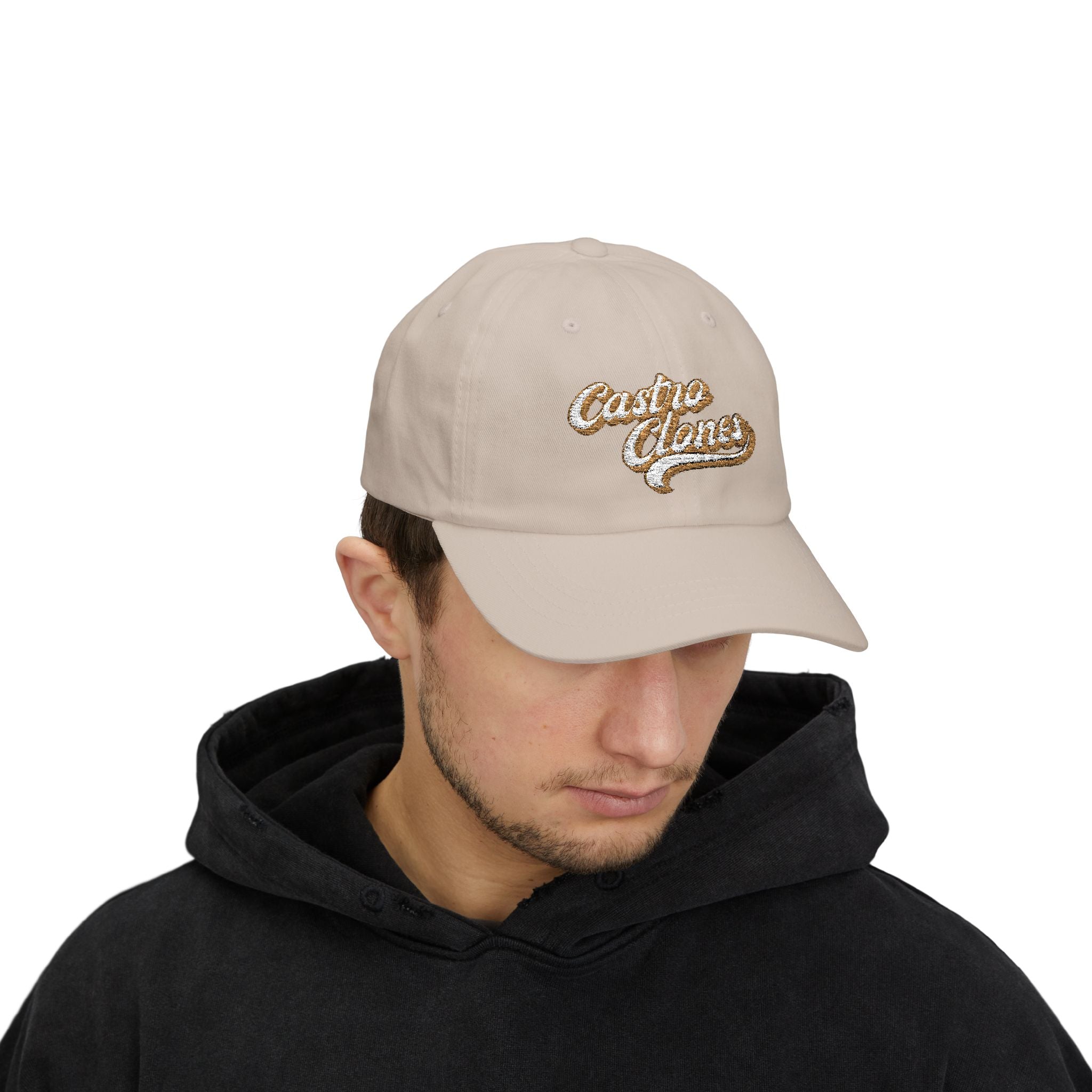 Castro Clones Embroidered Dad Cap - Printify #color_Stone