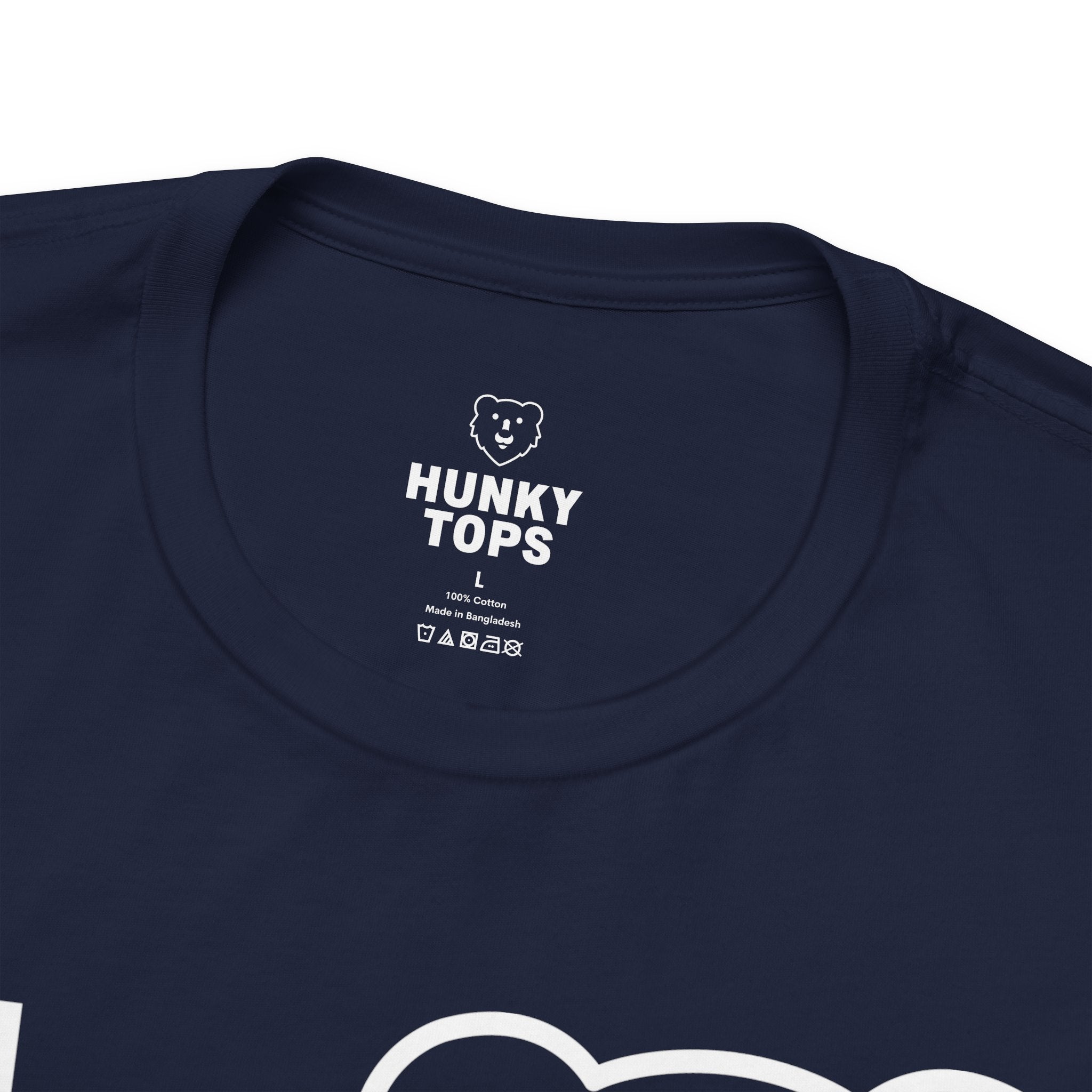 Love Hunky Tops Logo T-Shirt - Hunky Tops #color_Navy