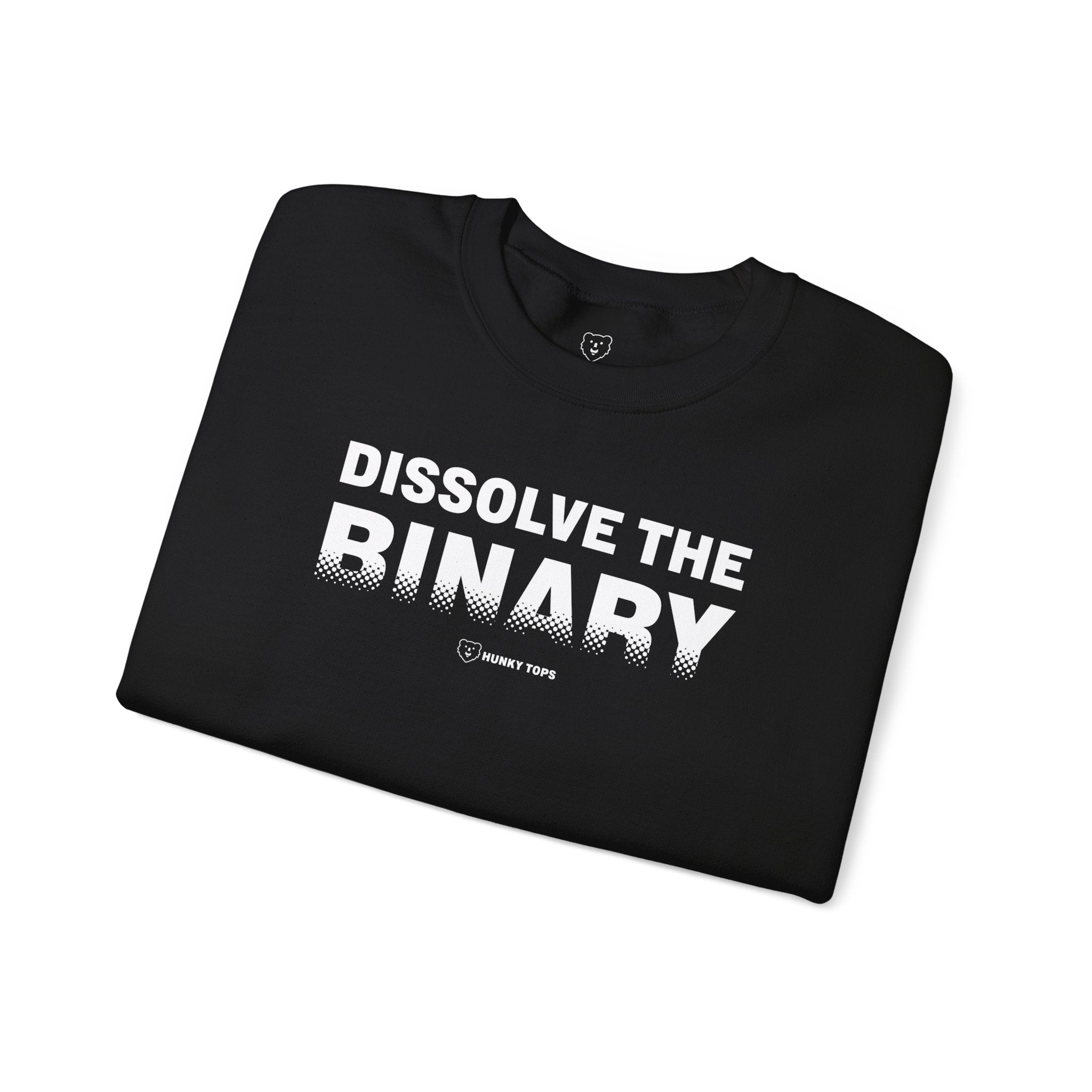 Dissolve the Binary Sweatshirt - Hunky Tops #color_Black