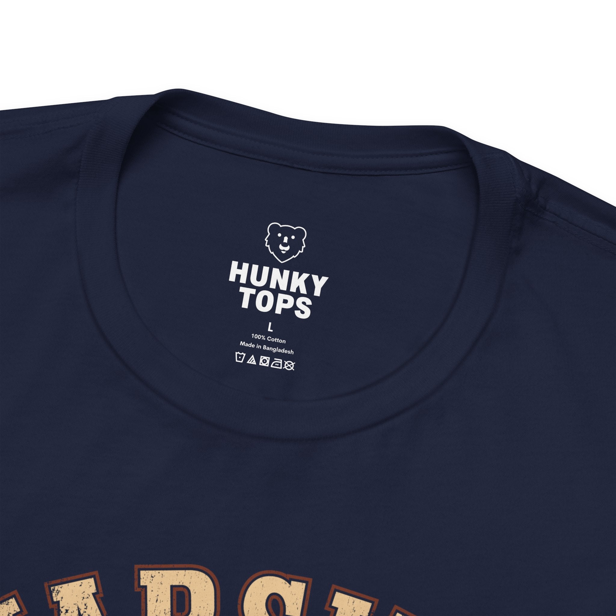 Varsity Bear T-Shirt - Hunky Tops #color_Navy