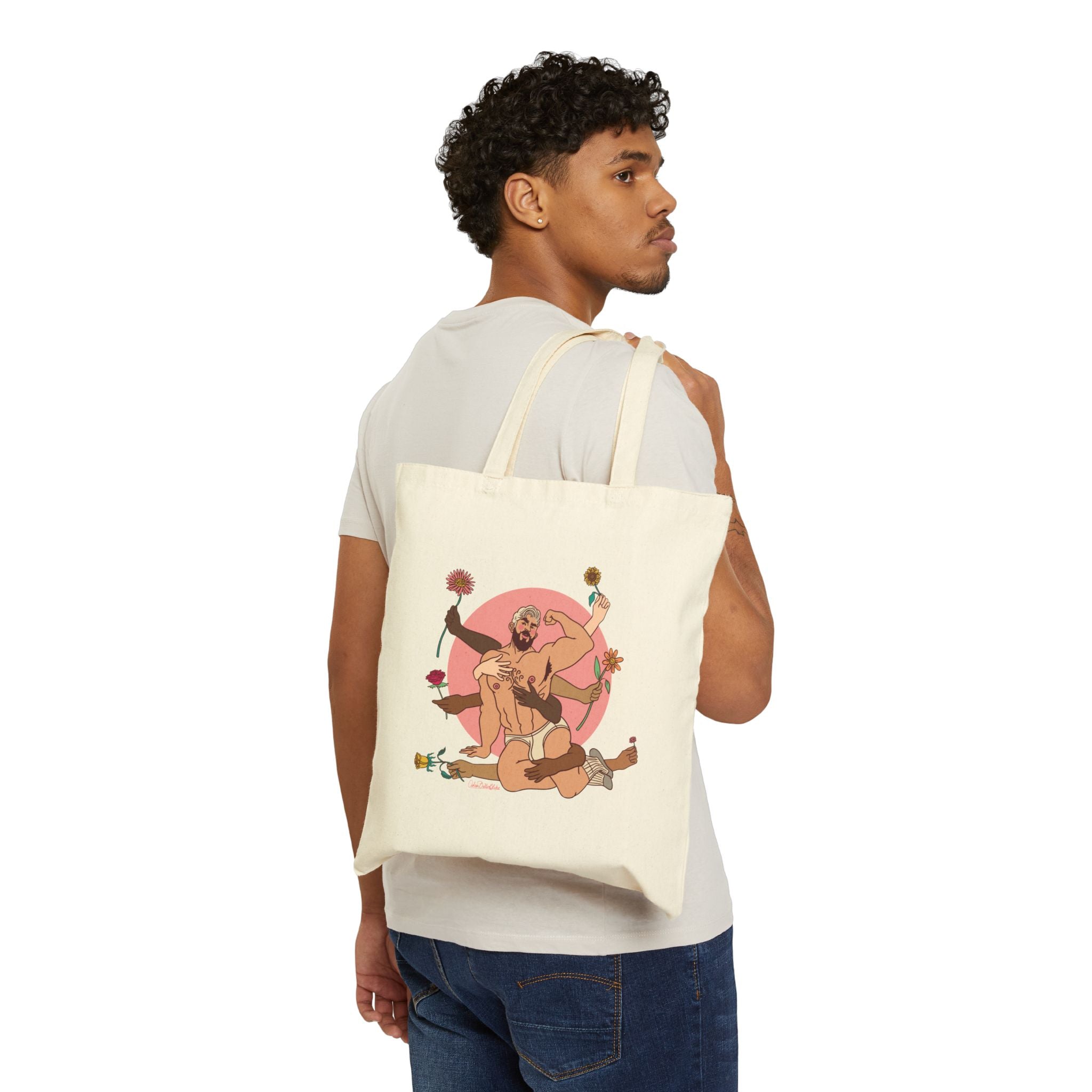 Spring's Embrace Tote Bag - Hunky Tops #color_Natural